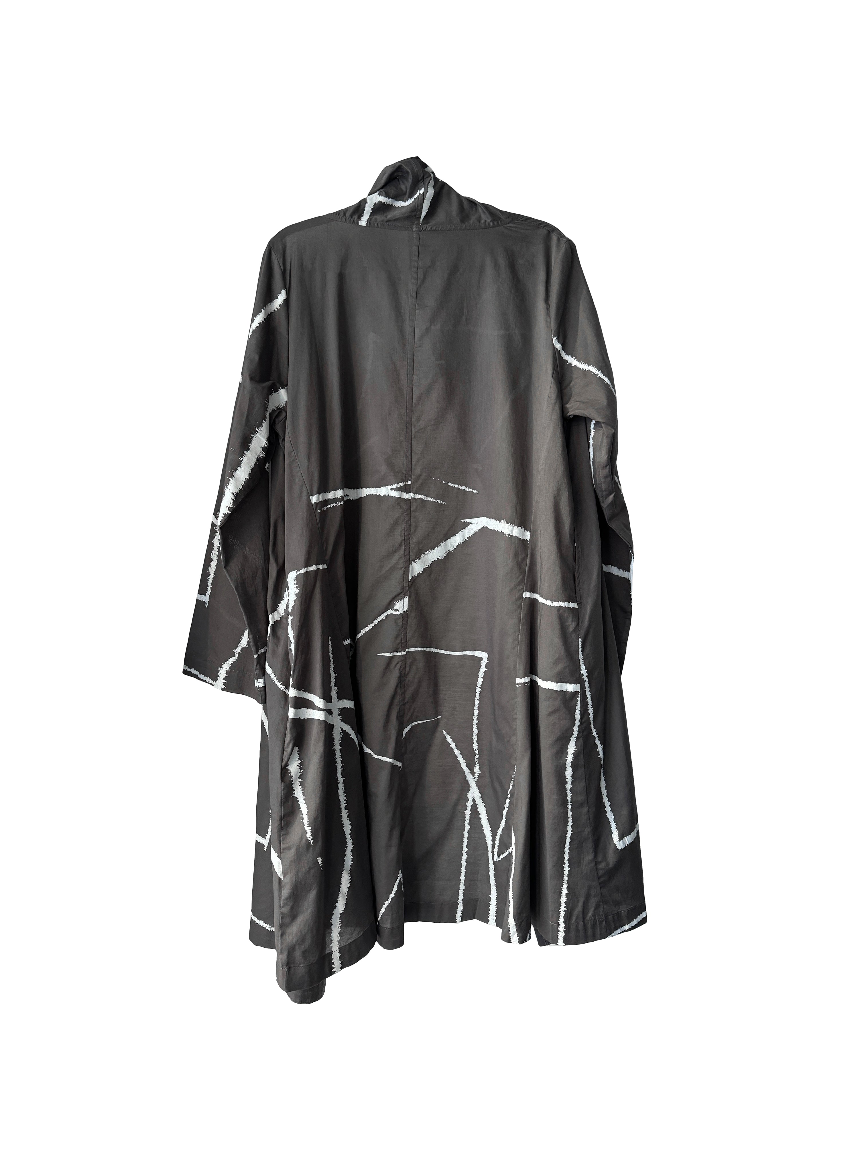 ABSTRACT DUSTER GREY/WHITE