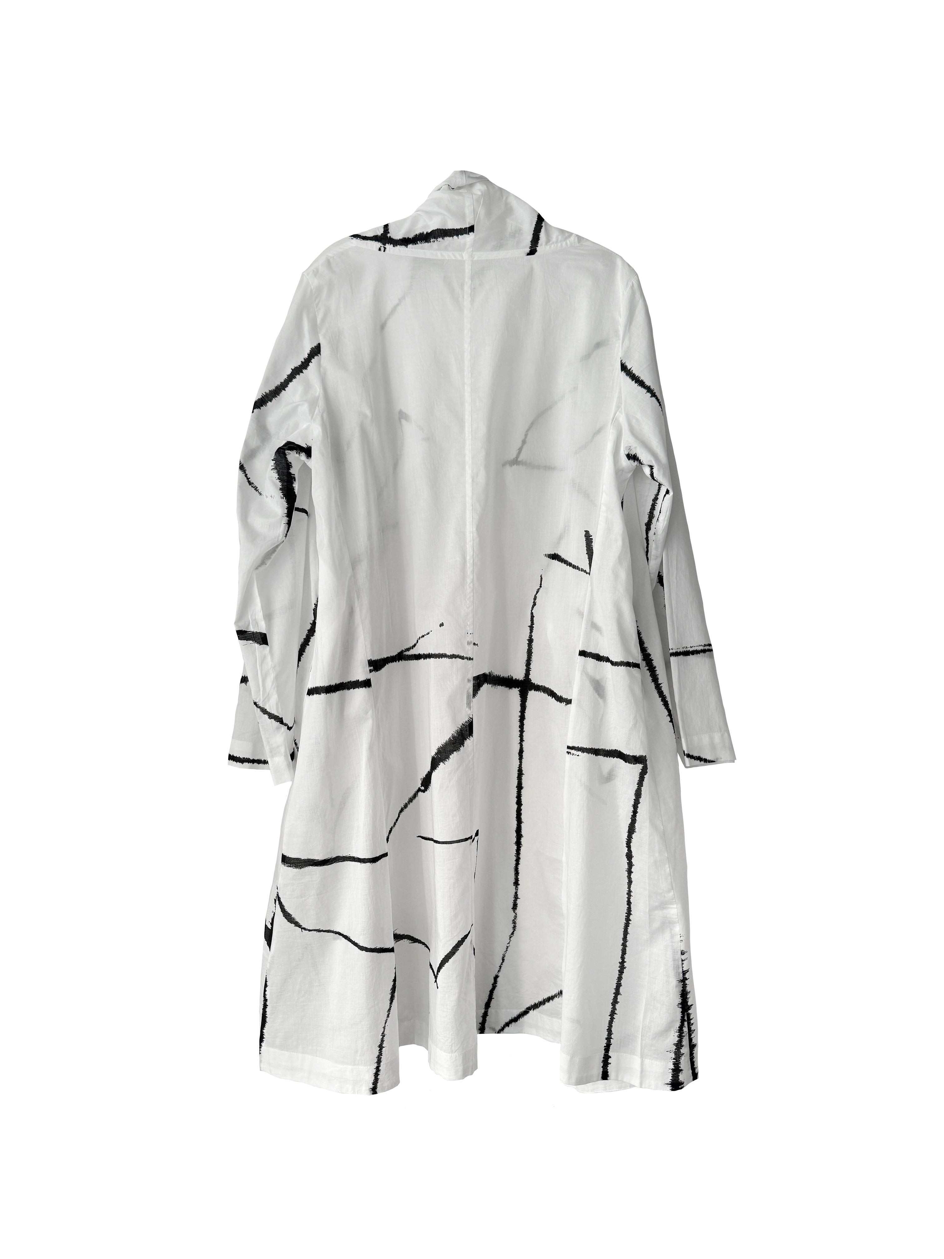 ABSTRACT DUSTER WHITE/BLACK