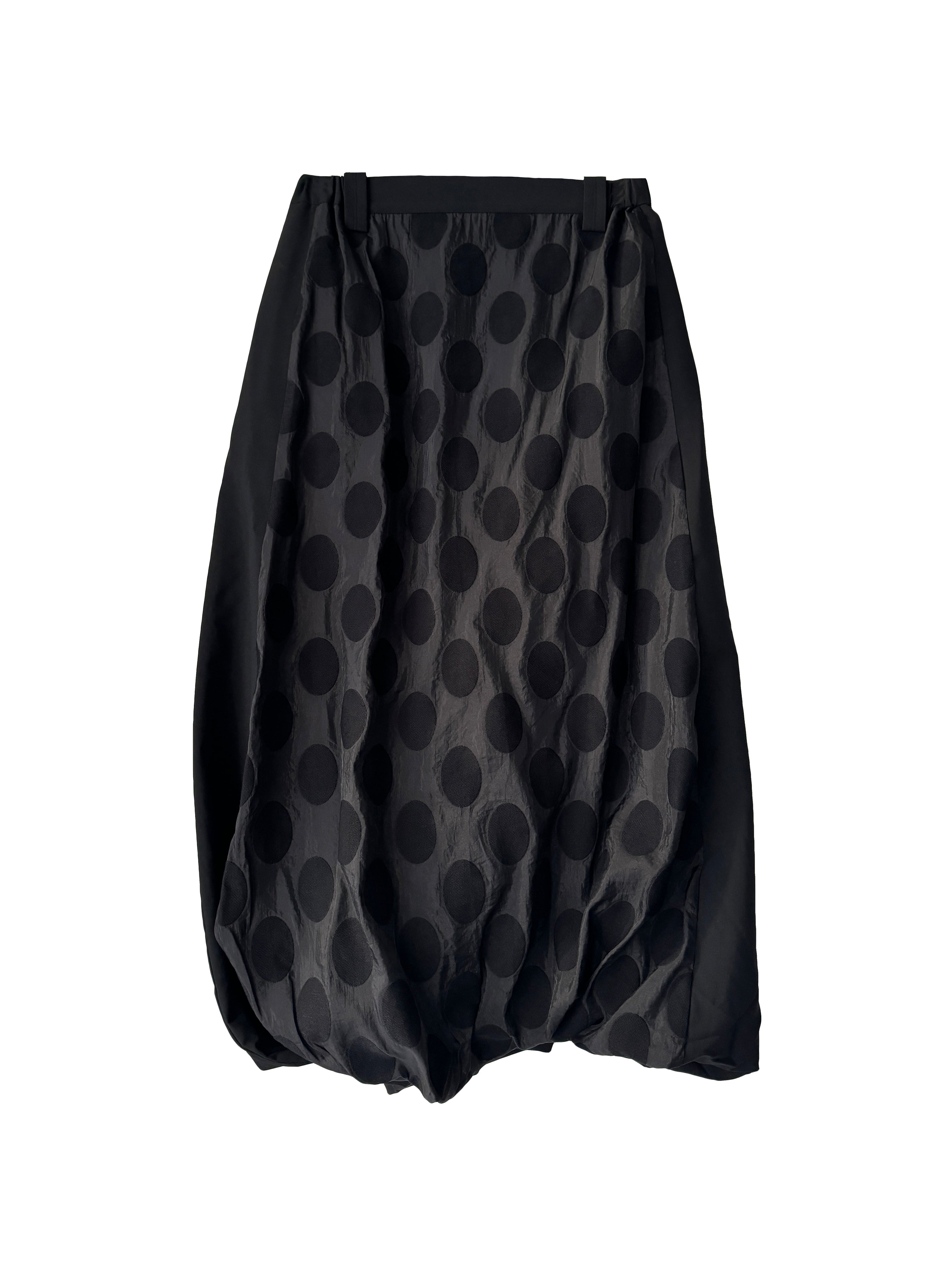 DRAPE SPOT SKIRT BLACK