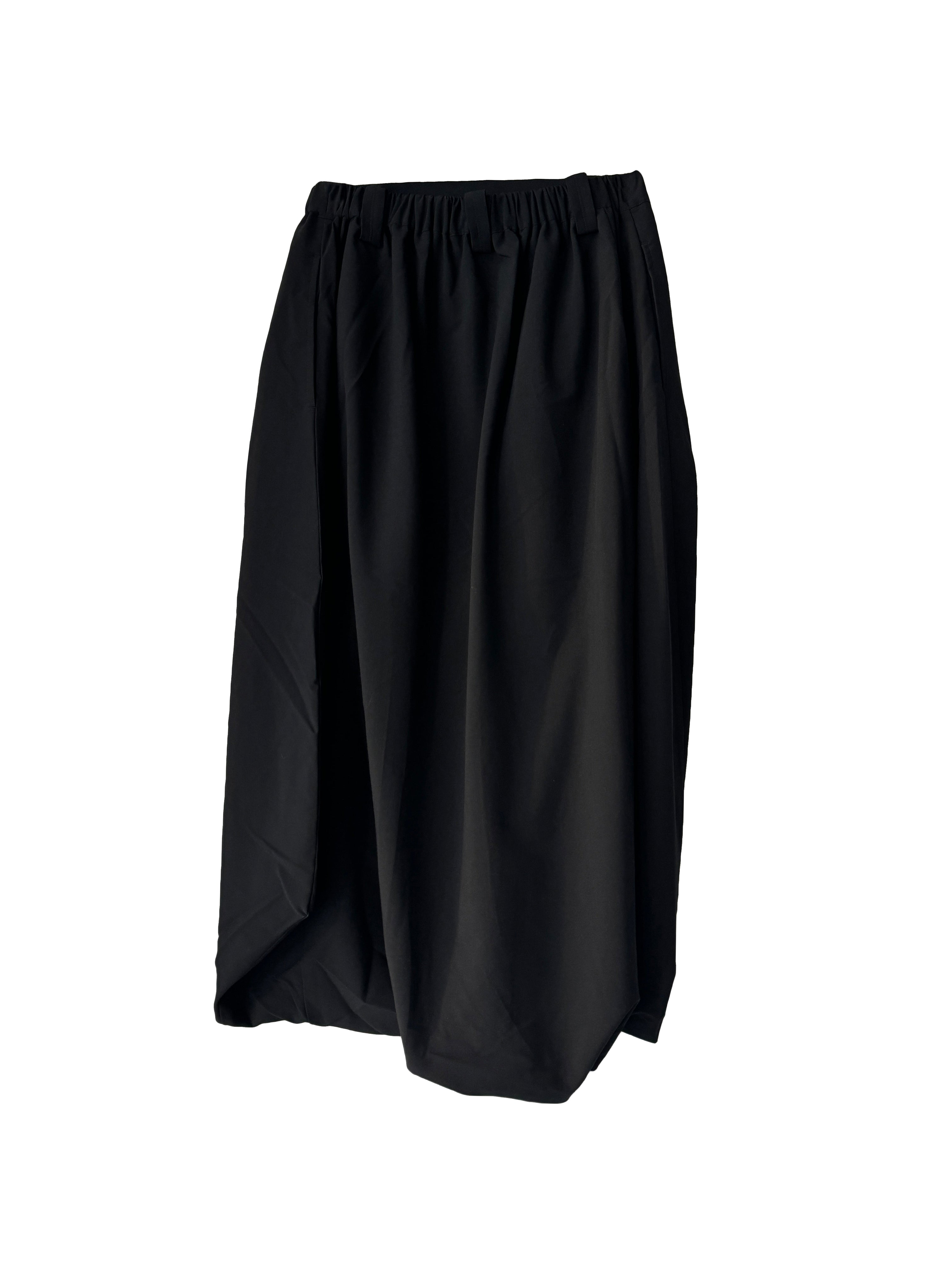 DRAPE SPOT SKIRT BLACK