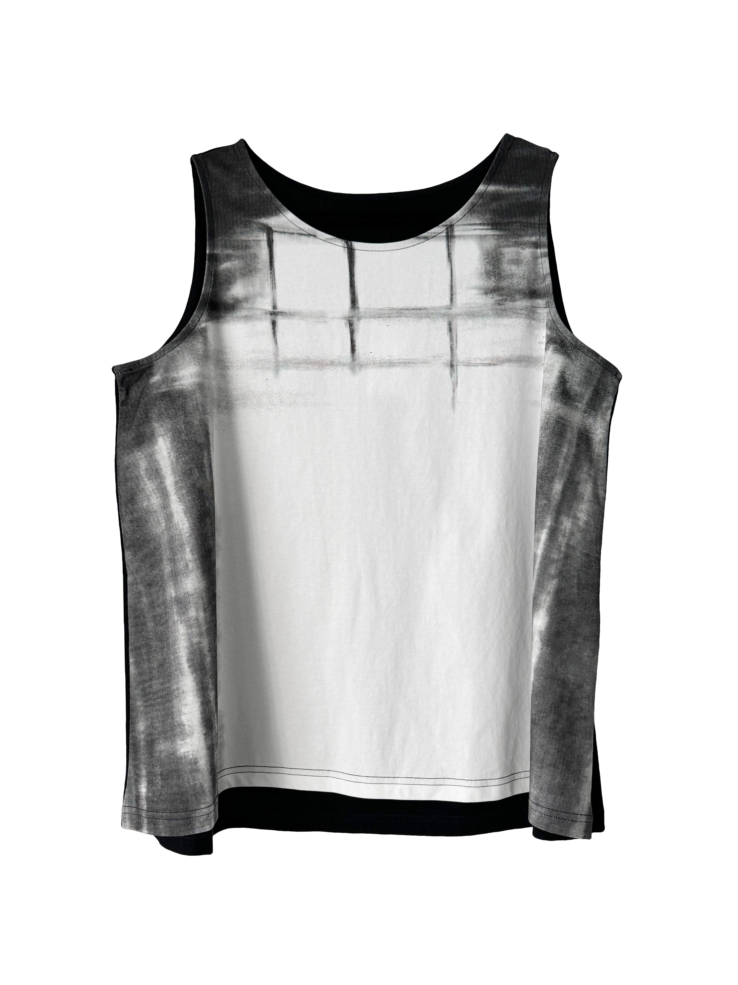 TWO SIDES A-LINE TANK WHITE COMBO