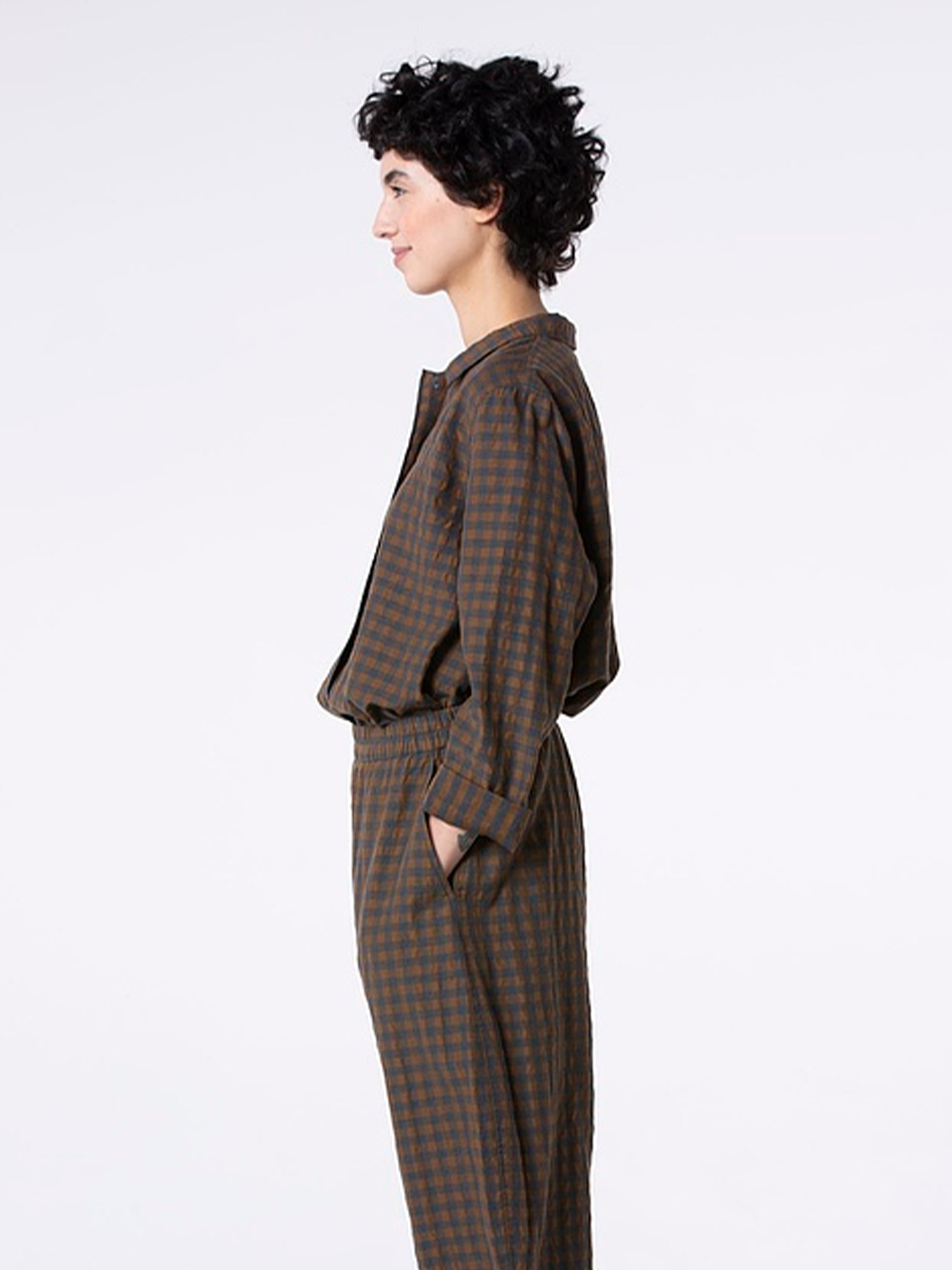A-LINE VICHY CHECK SHIRT LIQUEUR