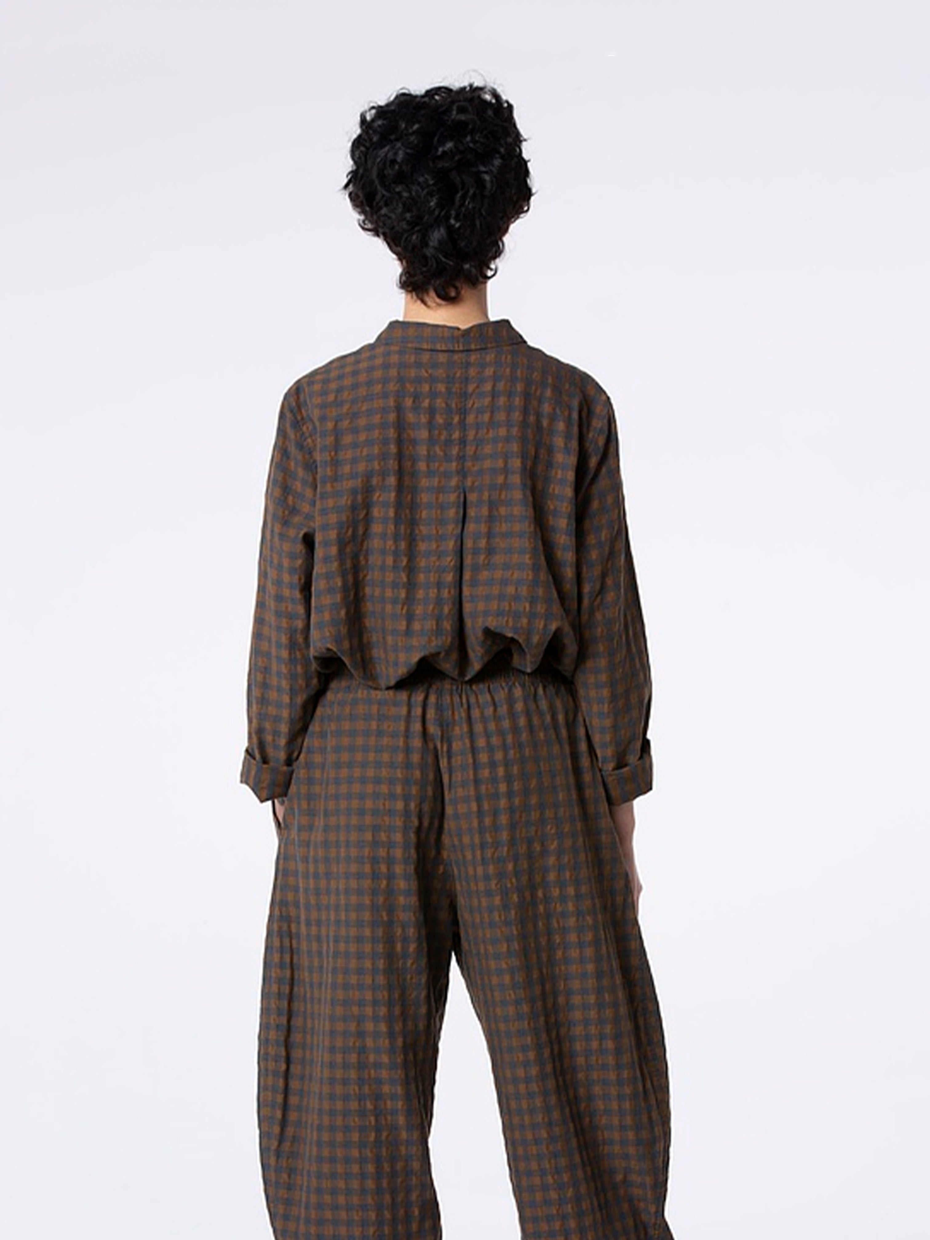 A-LINE VICHY CHECK SHIRT LIQUEUR