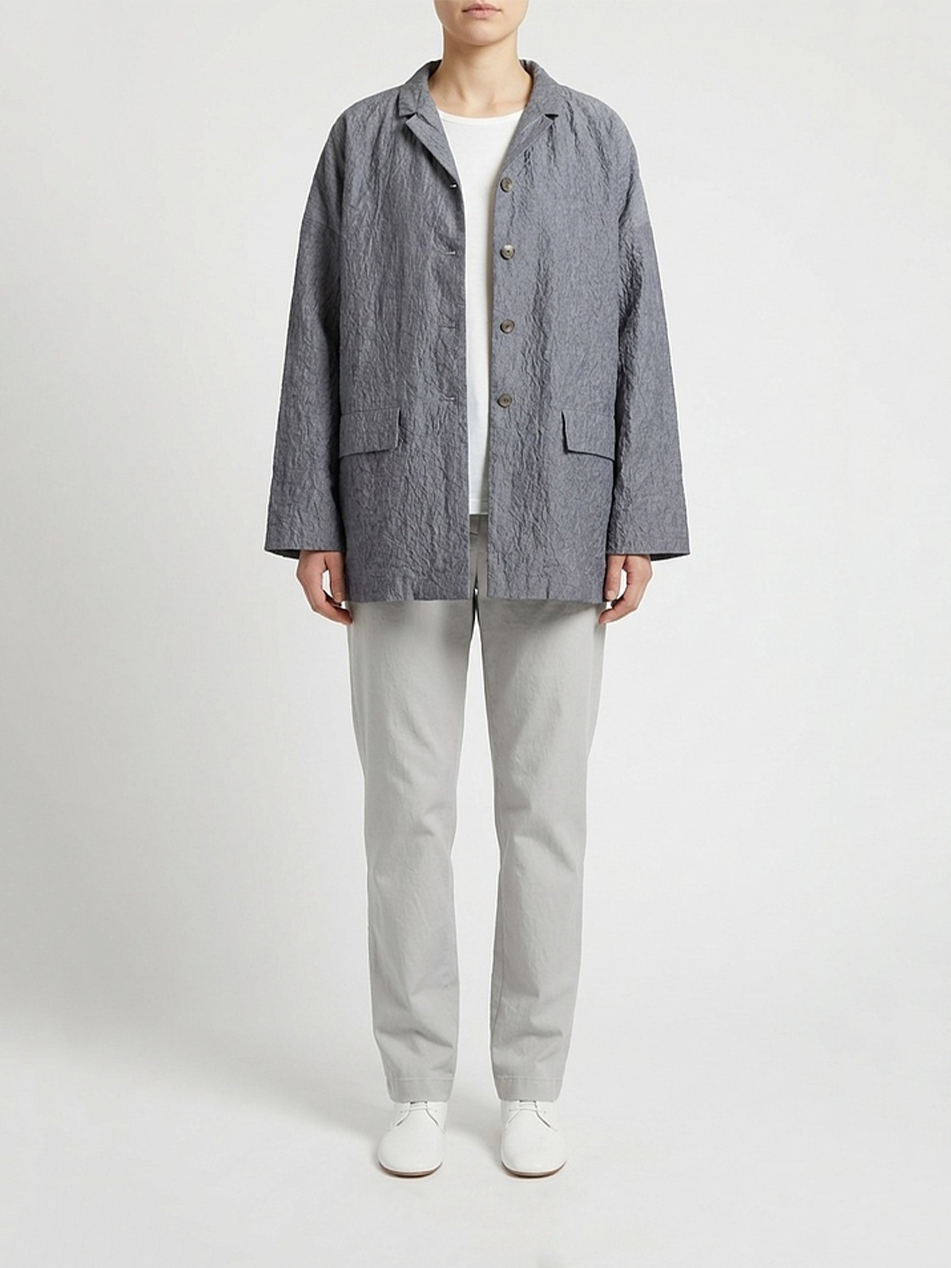 SEERSUCKER JACKET 610 NAVY