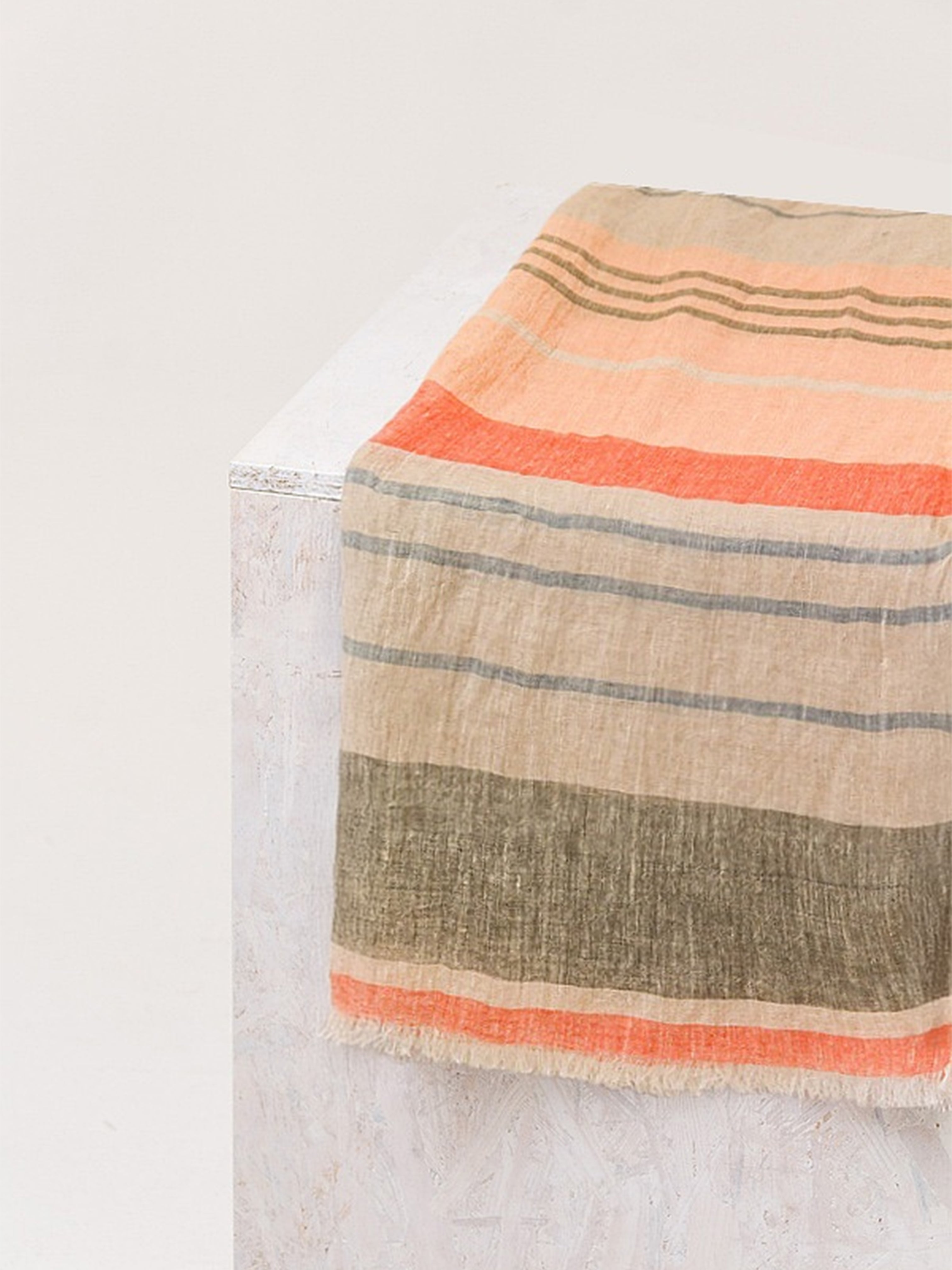 LINEN ISCHIKO SCARF 603 RUST