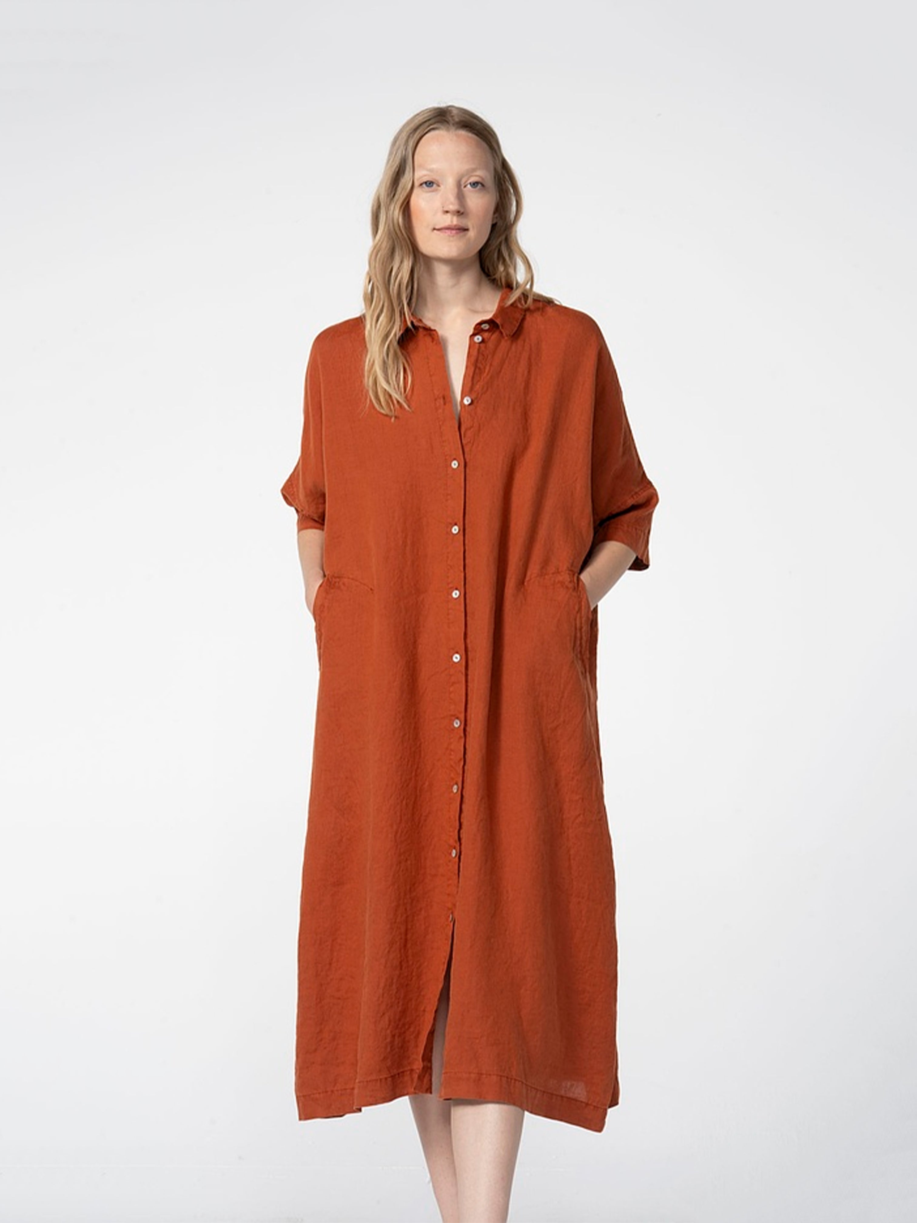 LIGHTWEIGHT DRESS 605 RUST