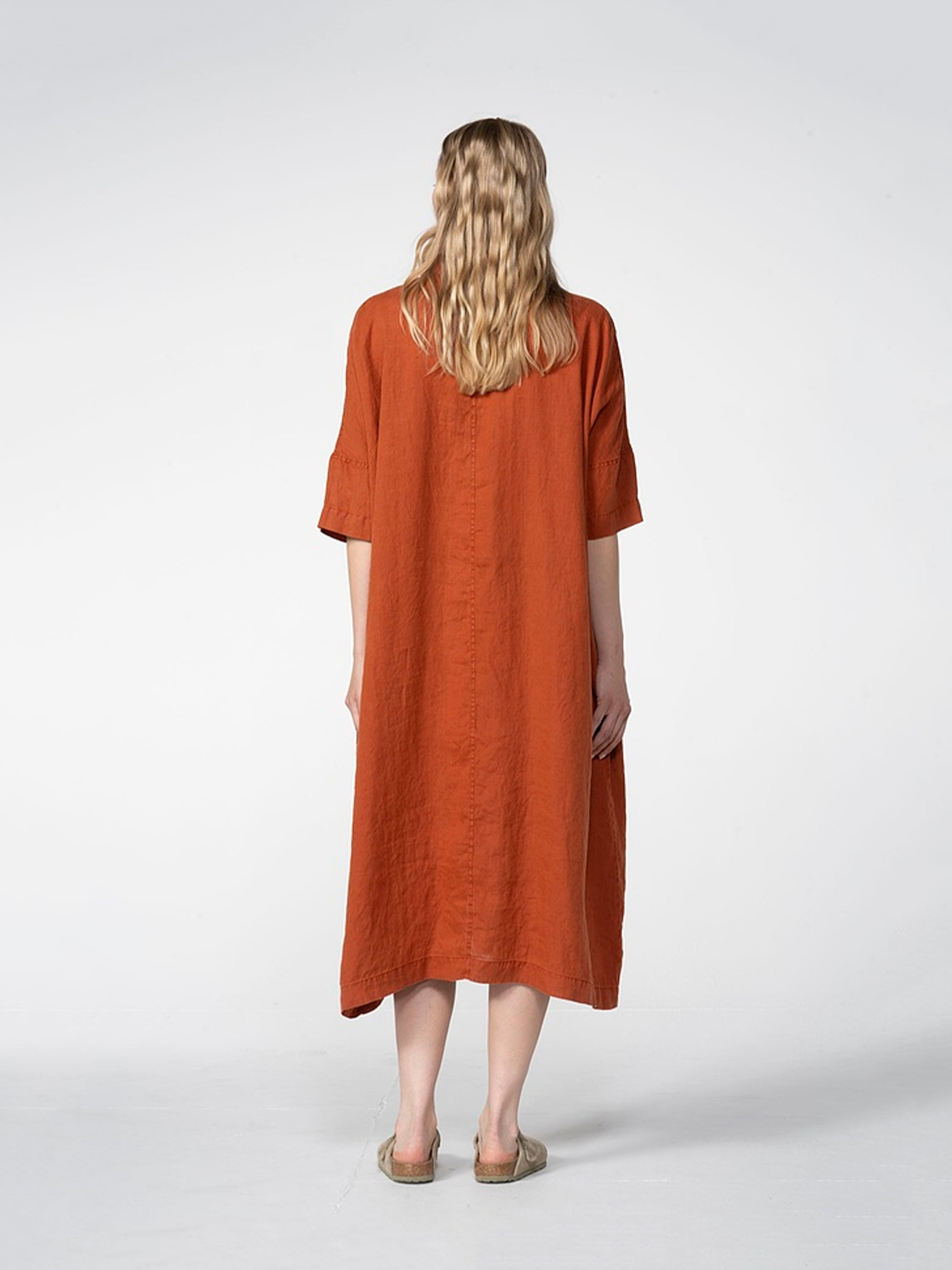 LIGHTWEIGHT DRESS 605 RUST