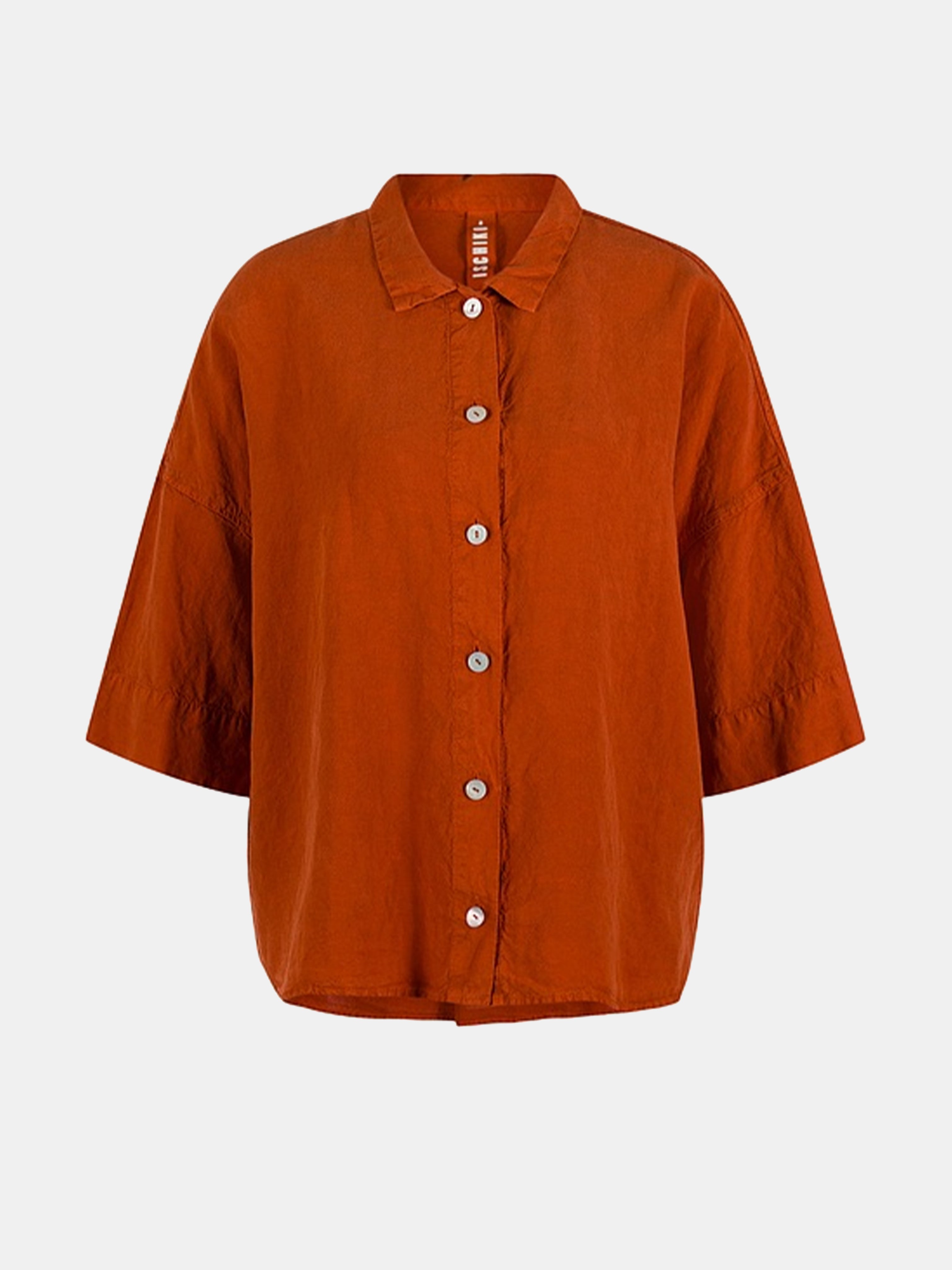LINEN TENCEL SHIRT 611 RUST