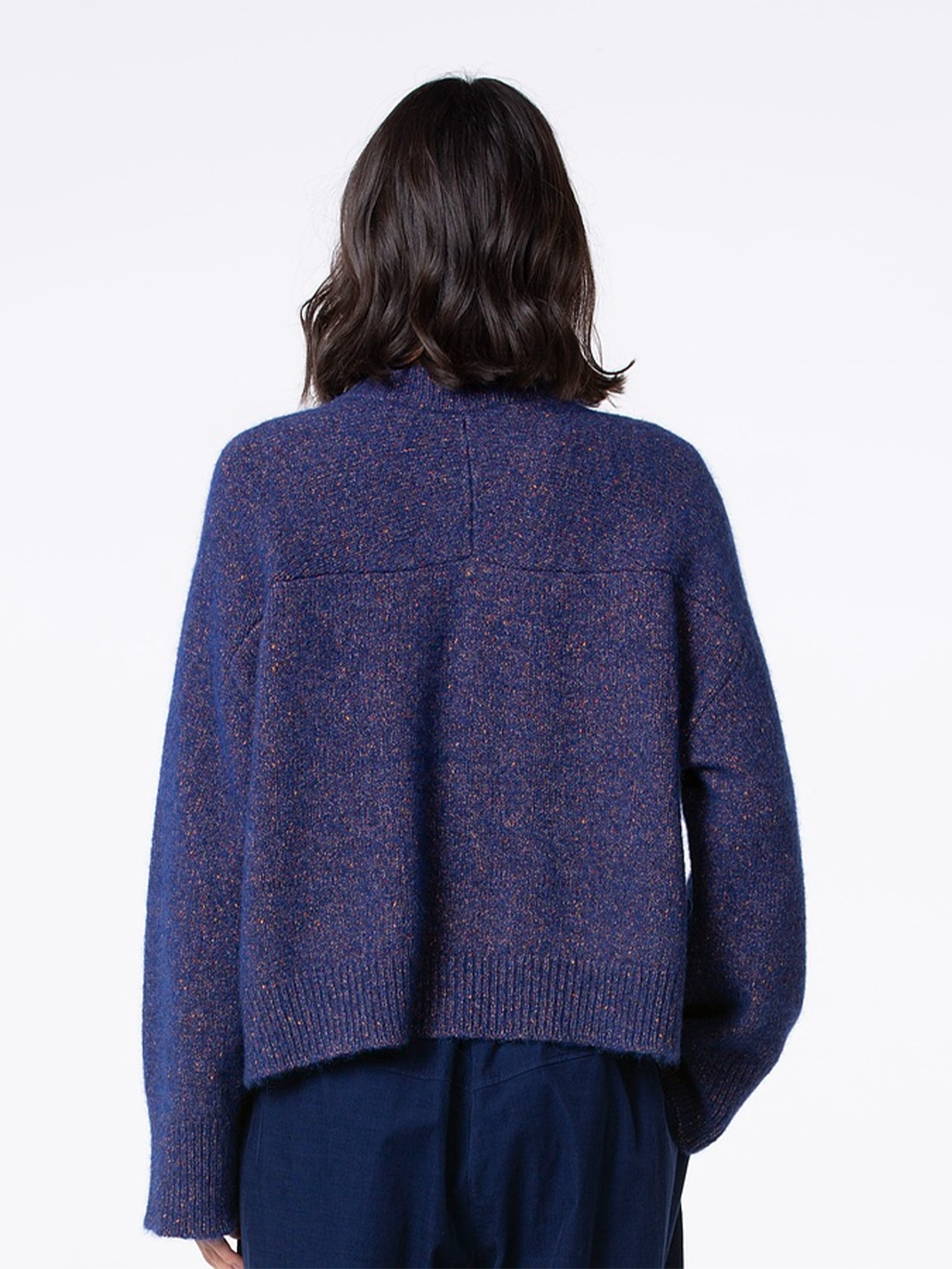 FLECK KNIT CARDIGAN CLEMATIS