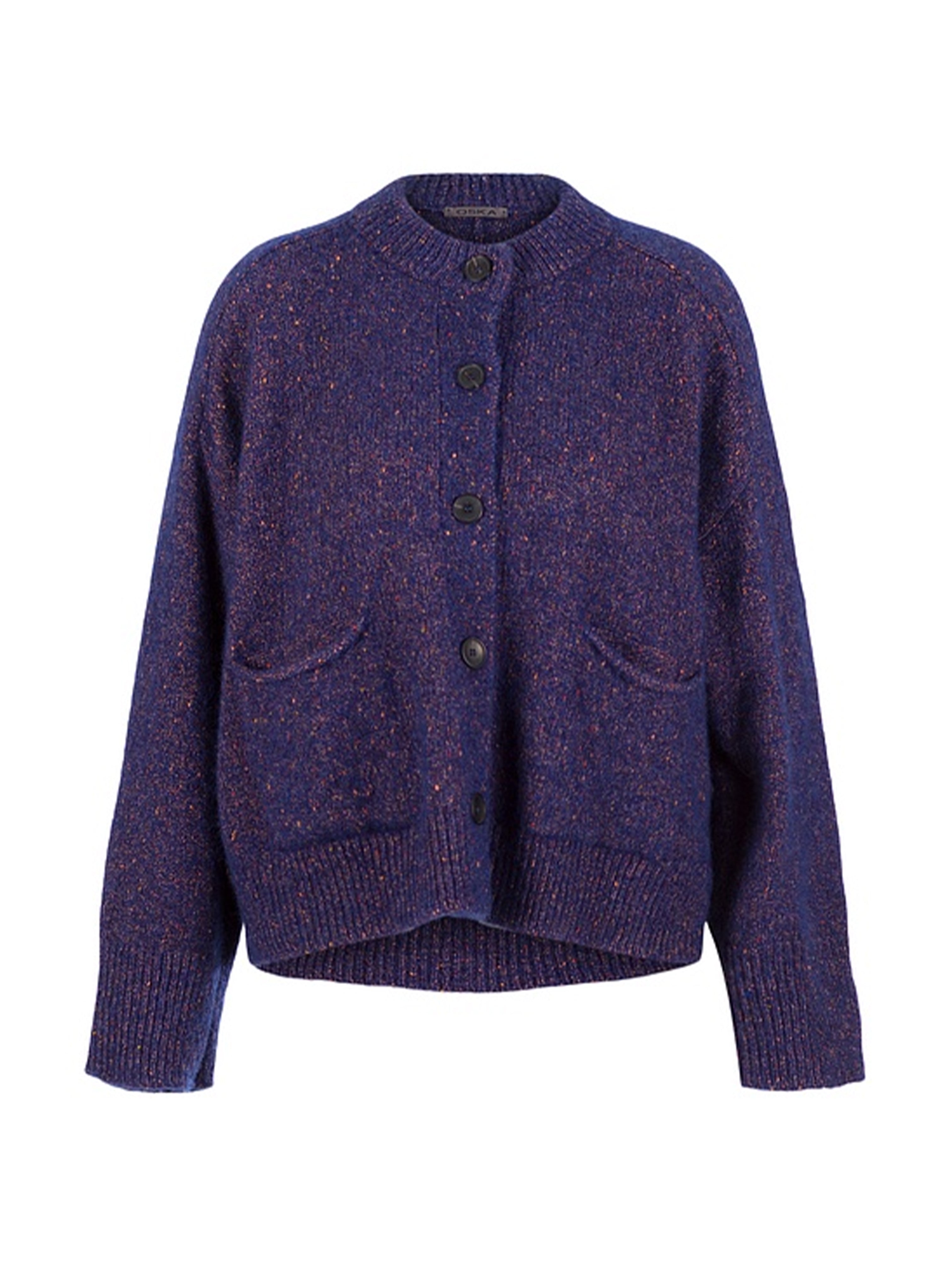 FLECK KNIT CARDIGAN CLEMATIS