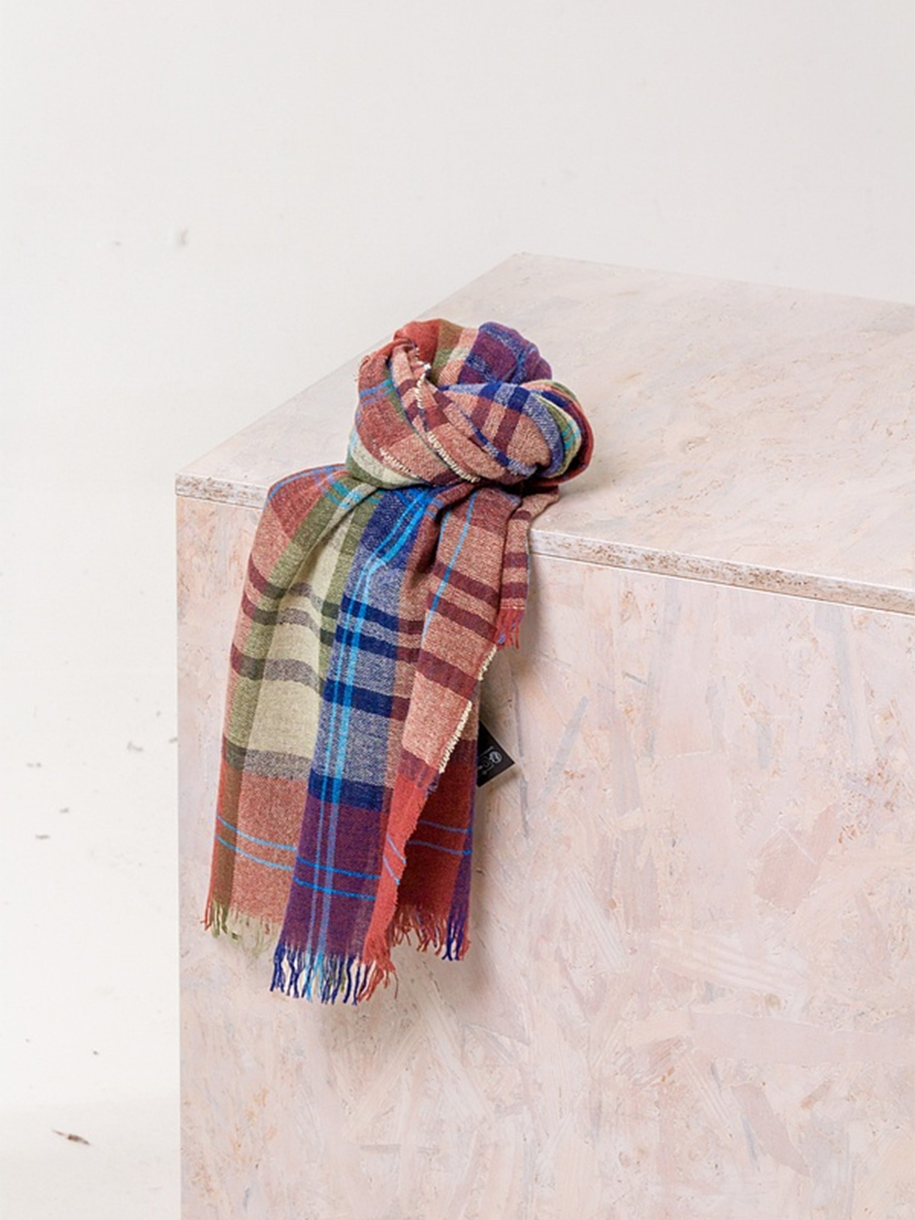 WOOL CASHMERE BLEND SCARF TERRA