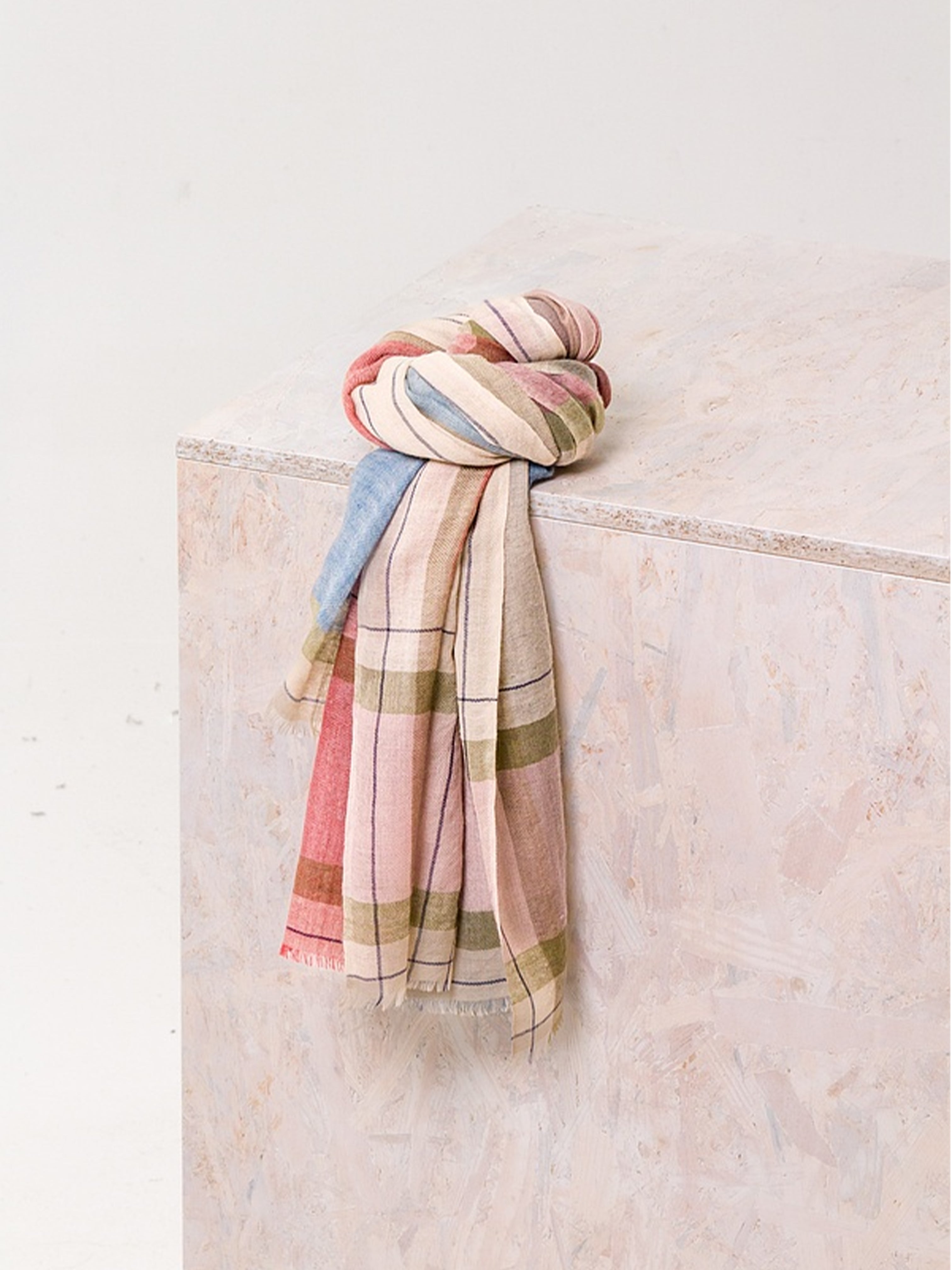 WOOL CHECK SCARF NIAGARA