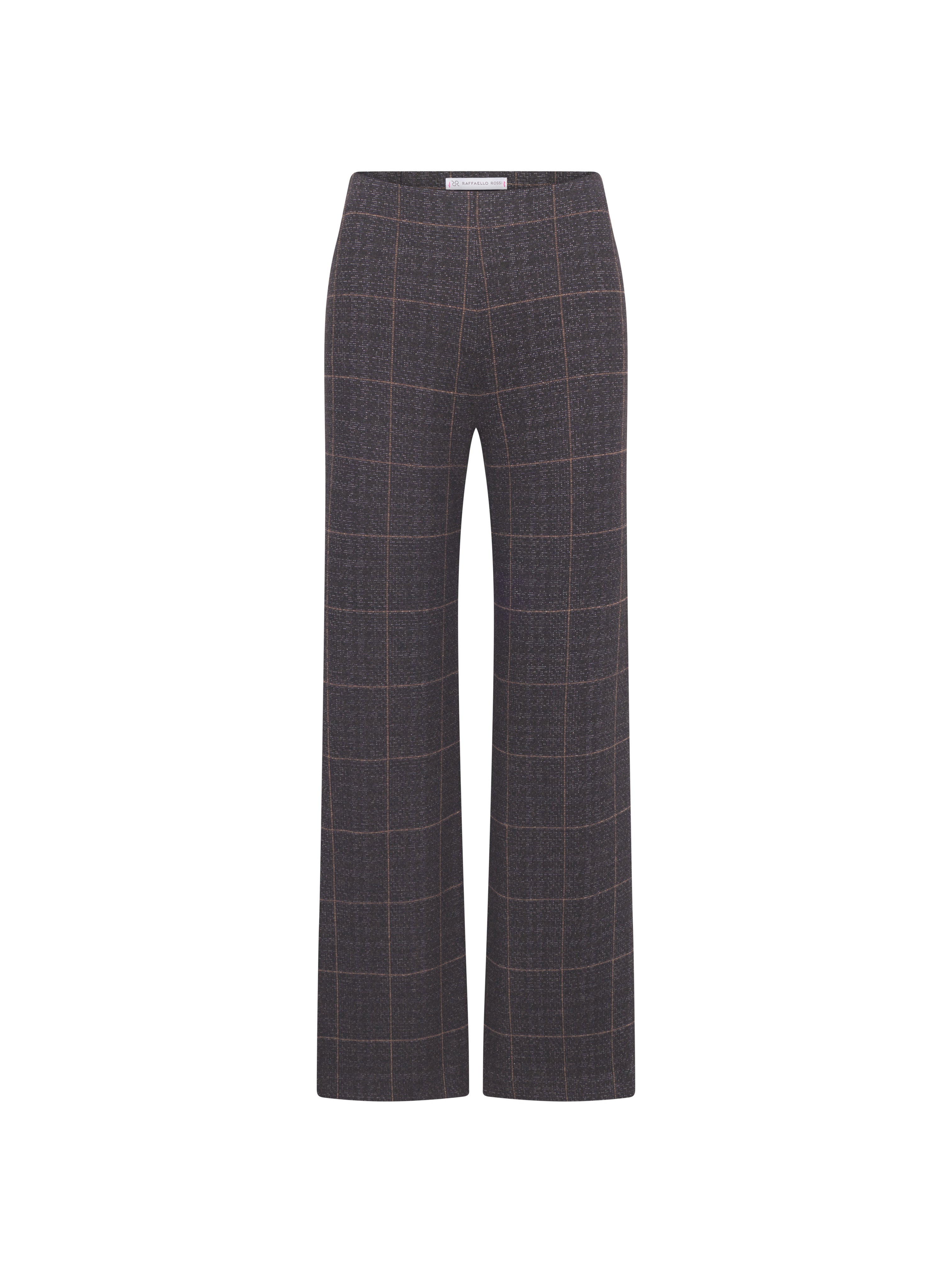 ELAINE JERSEY PANT JACQUARD CHECK GREY