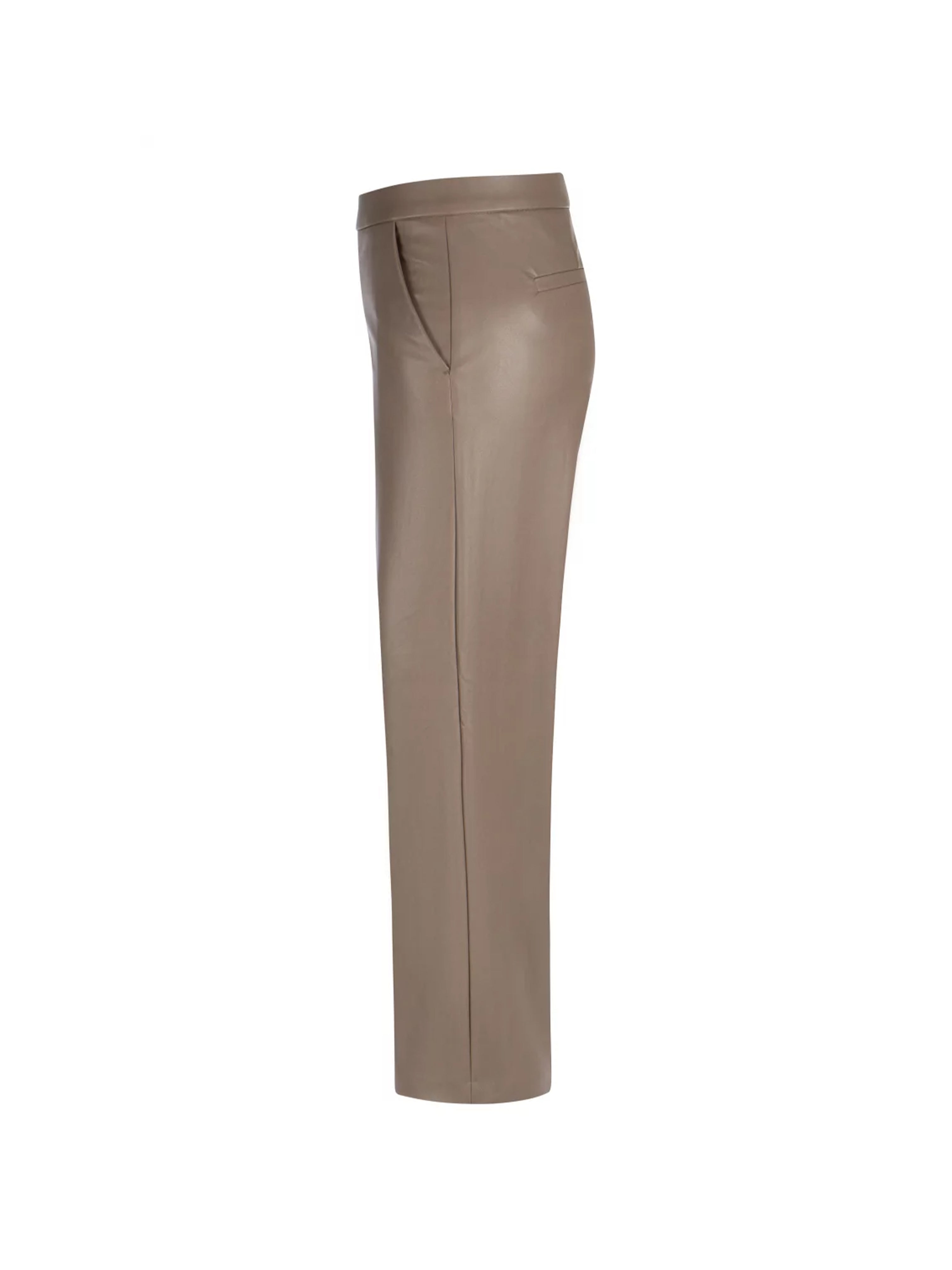 PALINA 6/8 VEGAN LEATHER PANT NUT