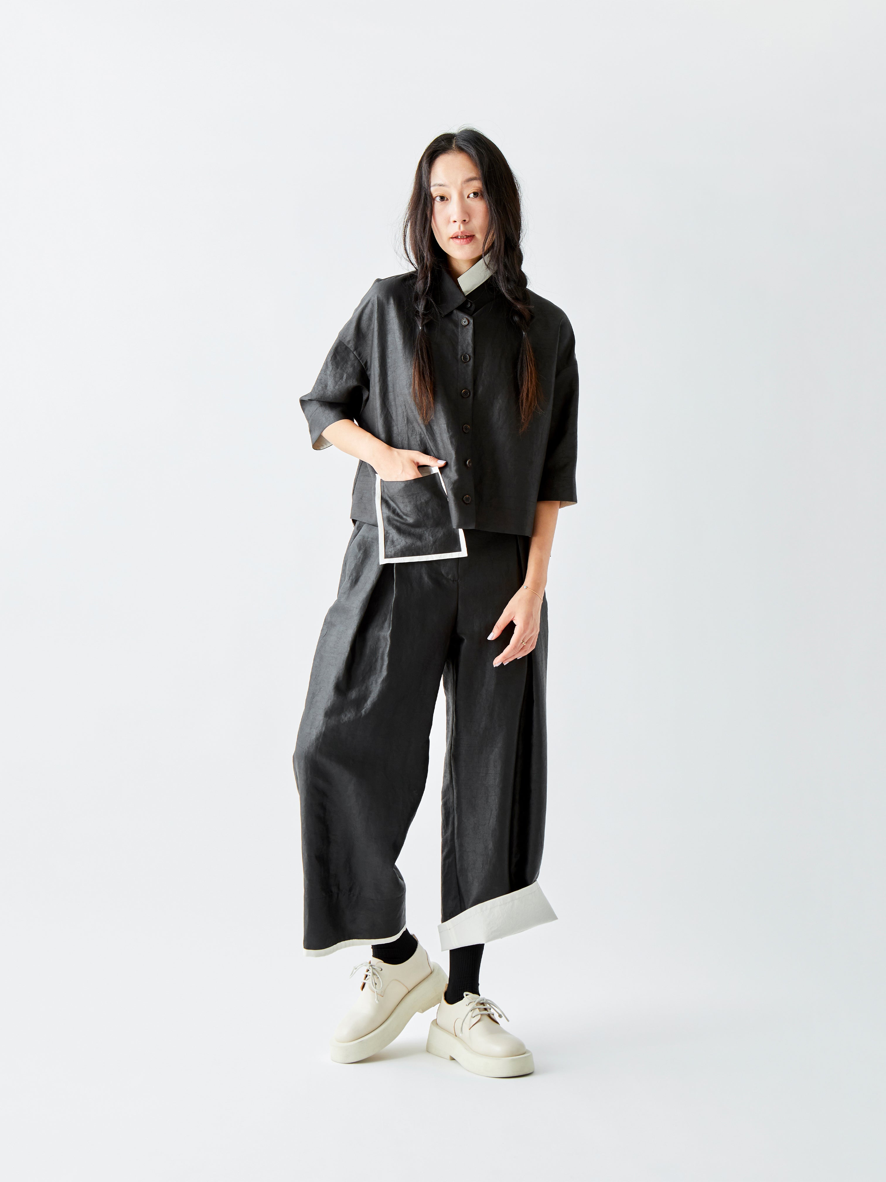 SILK PANT PM160 CLAY BLACK