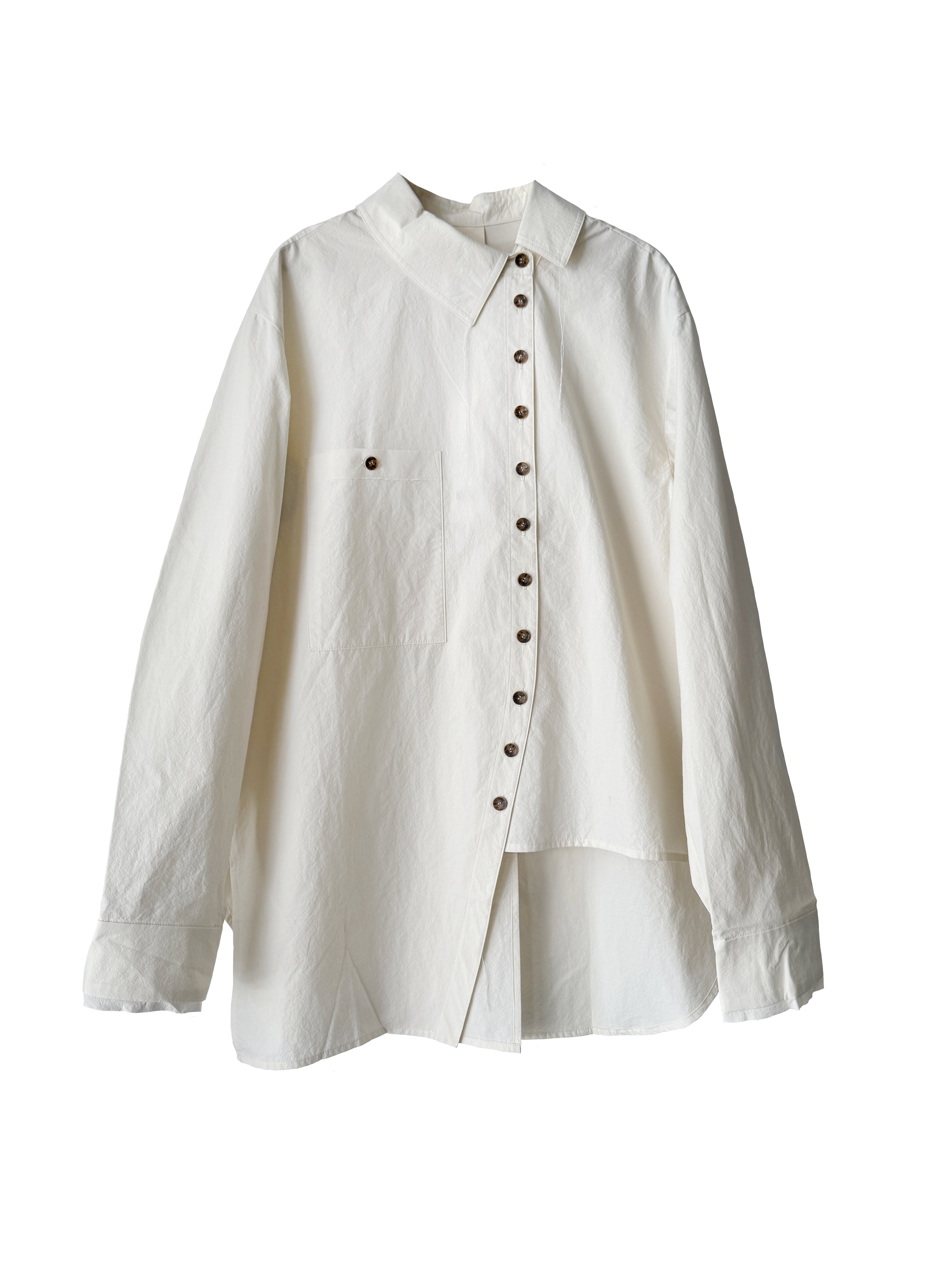 ASYMMETRIC SHIRT WINTER CHALK