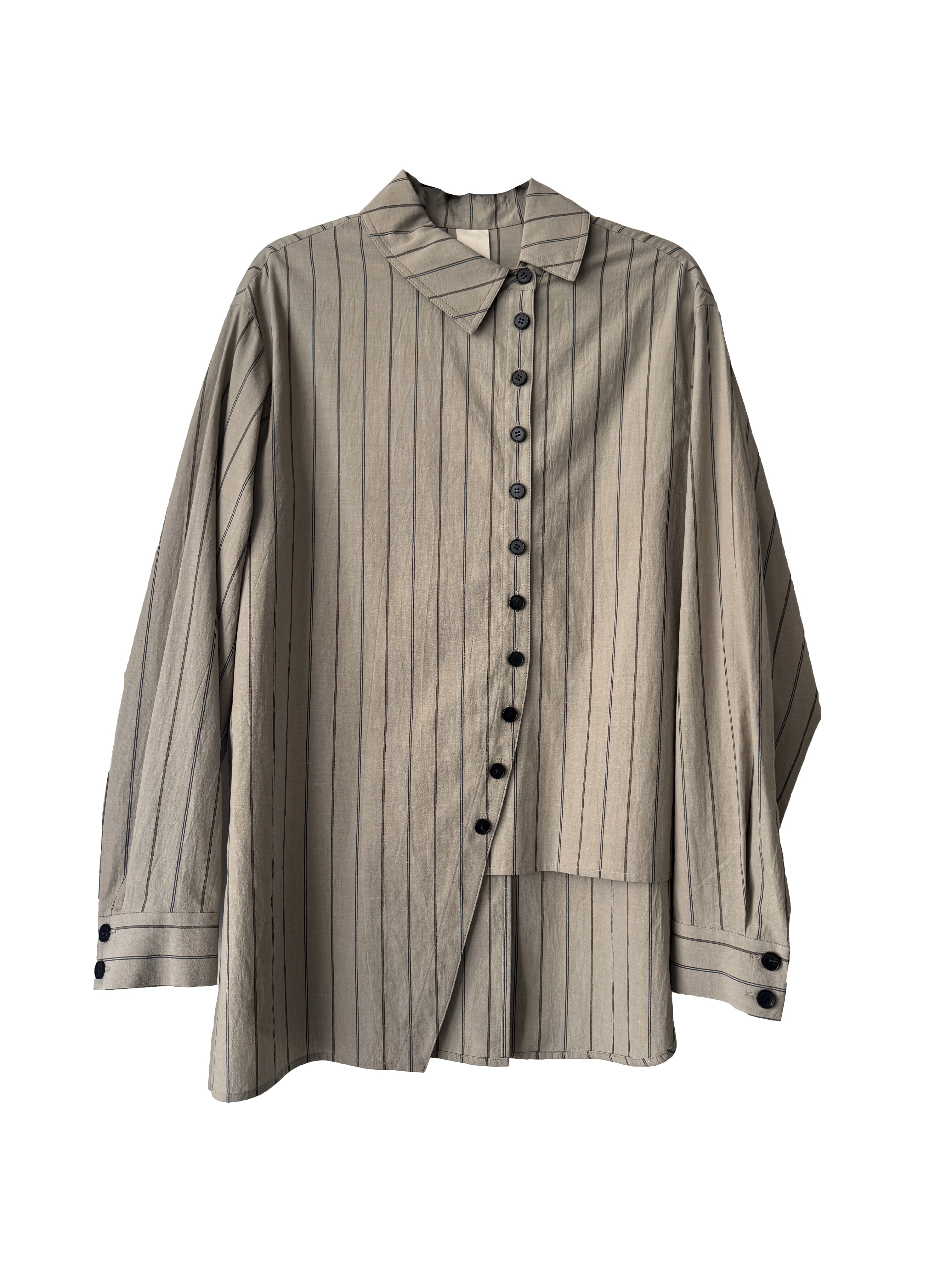 SHIRT BC110 BEIGE STRIPE