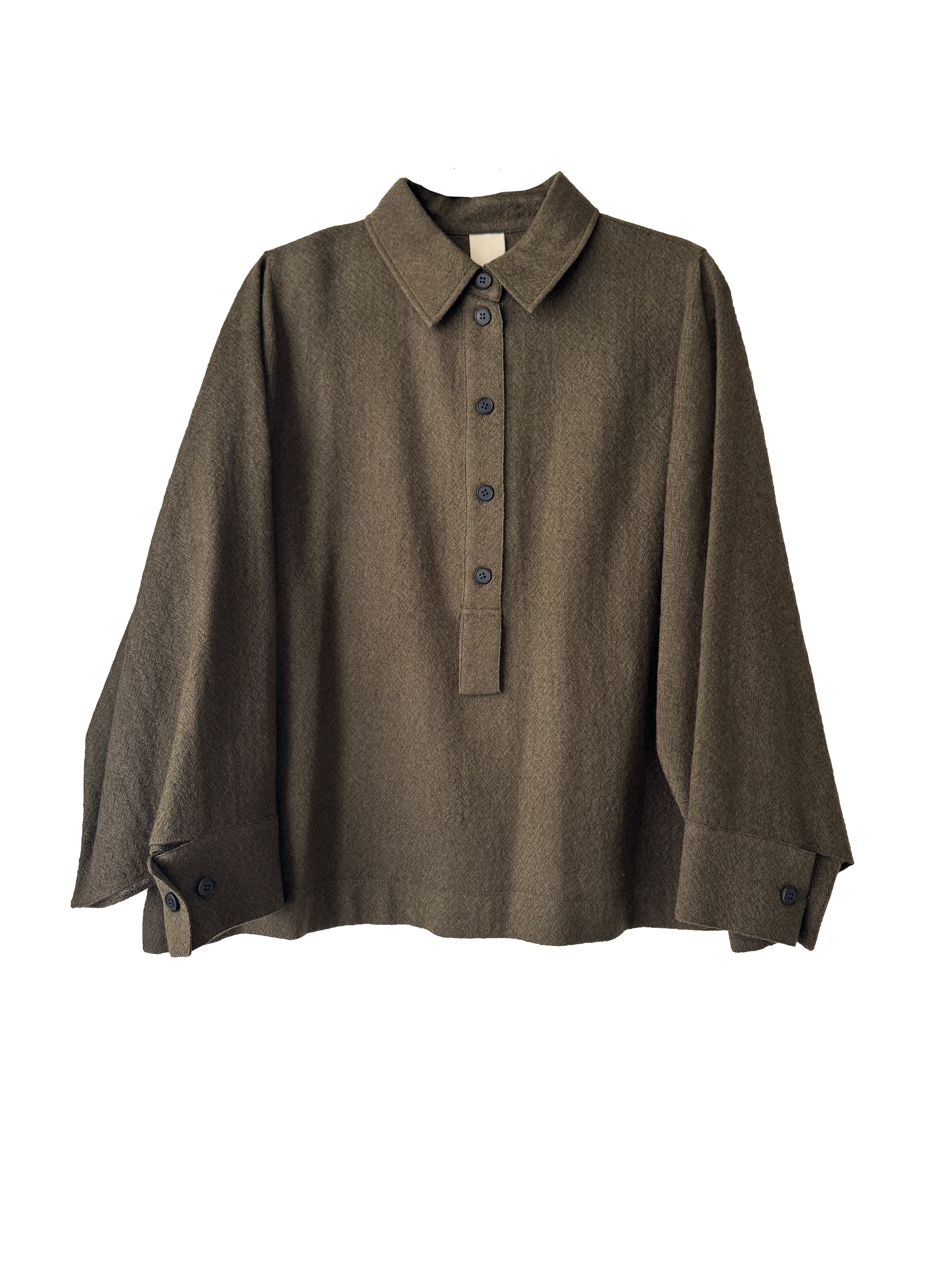 5 BUTTON OVER SHIRT BW070 KHAKI