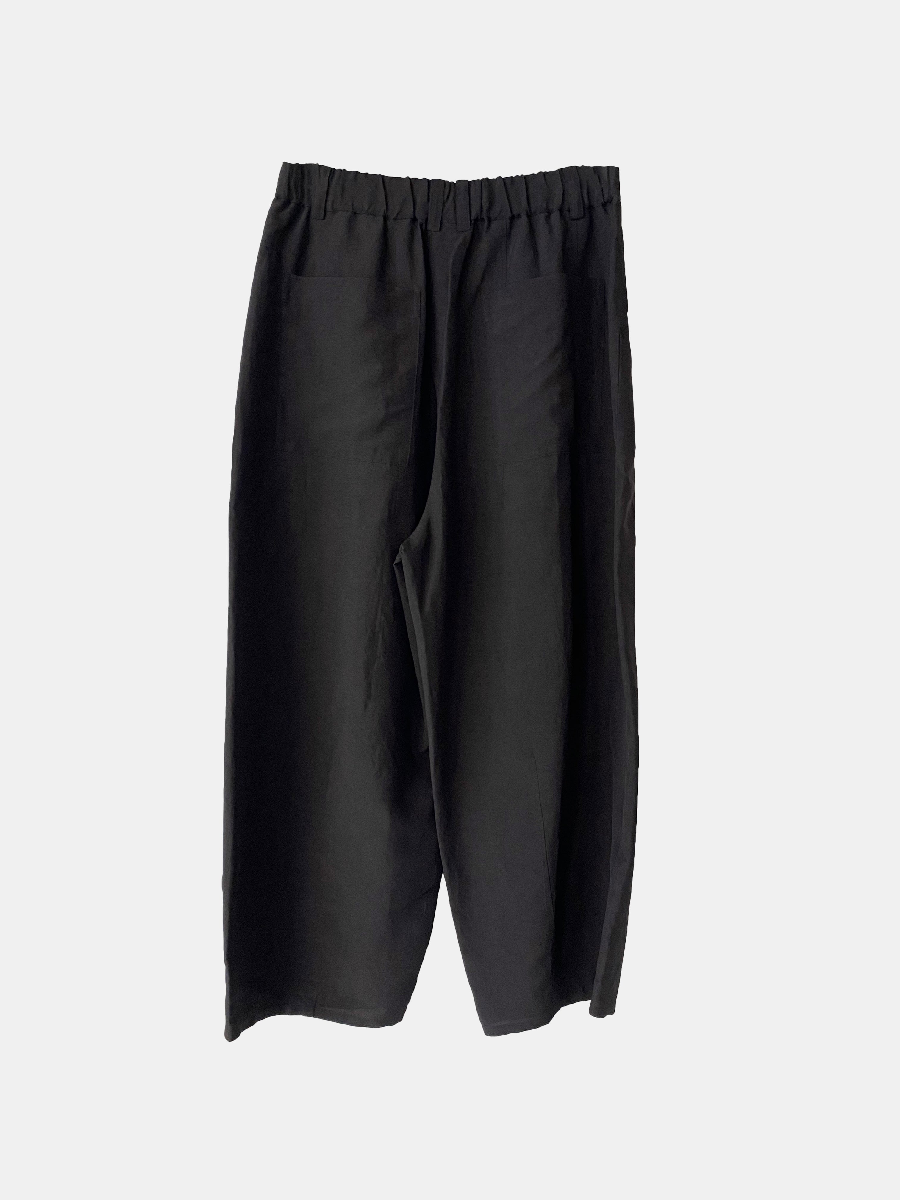 PR030 LINEN BLEND PANT BLACK