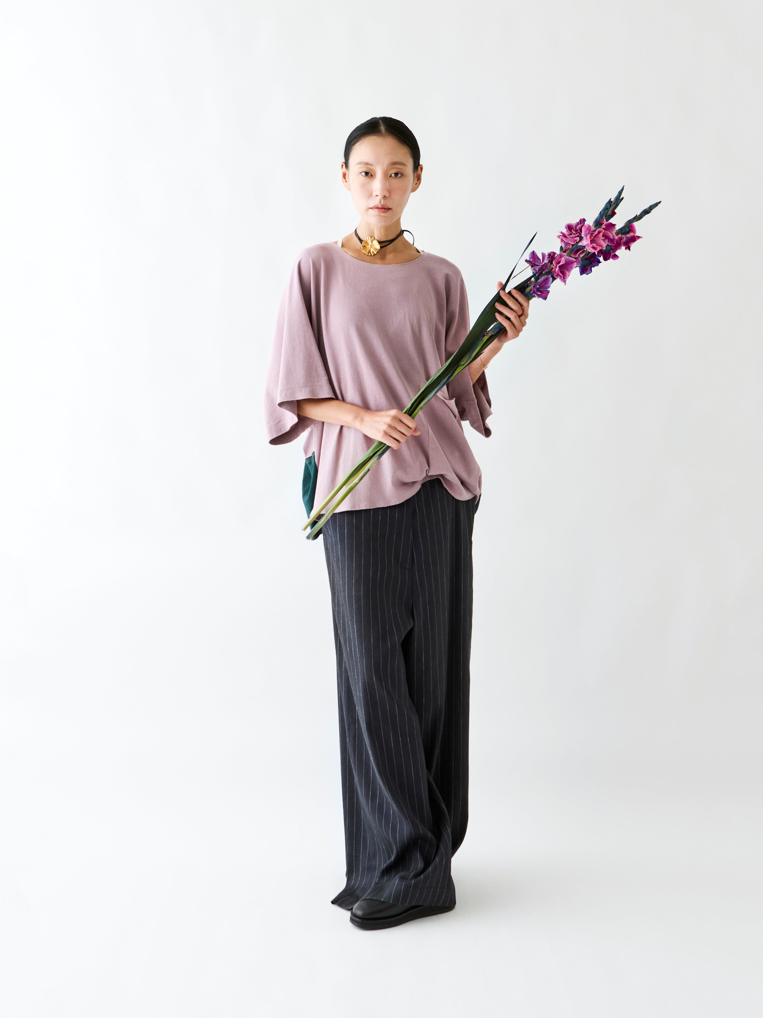 TC010 T-SHIRT ROSE/GREEN