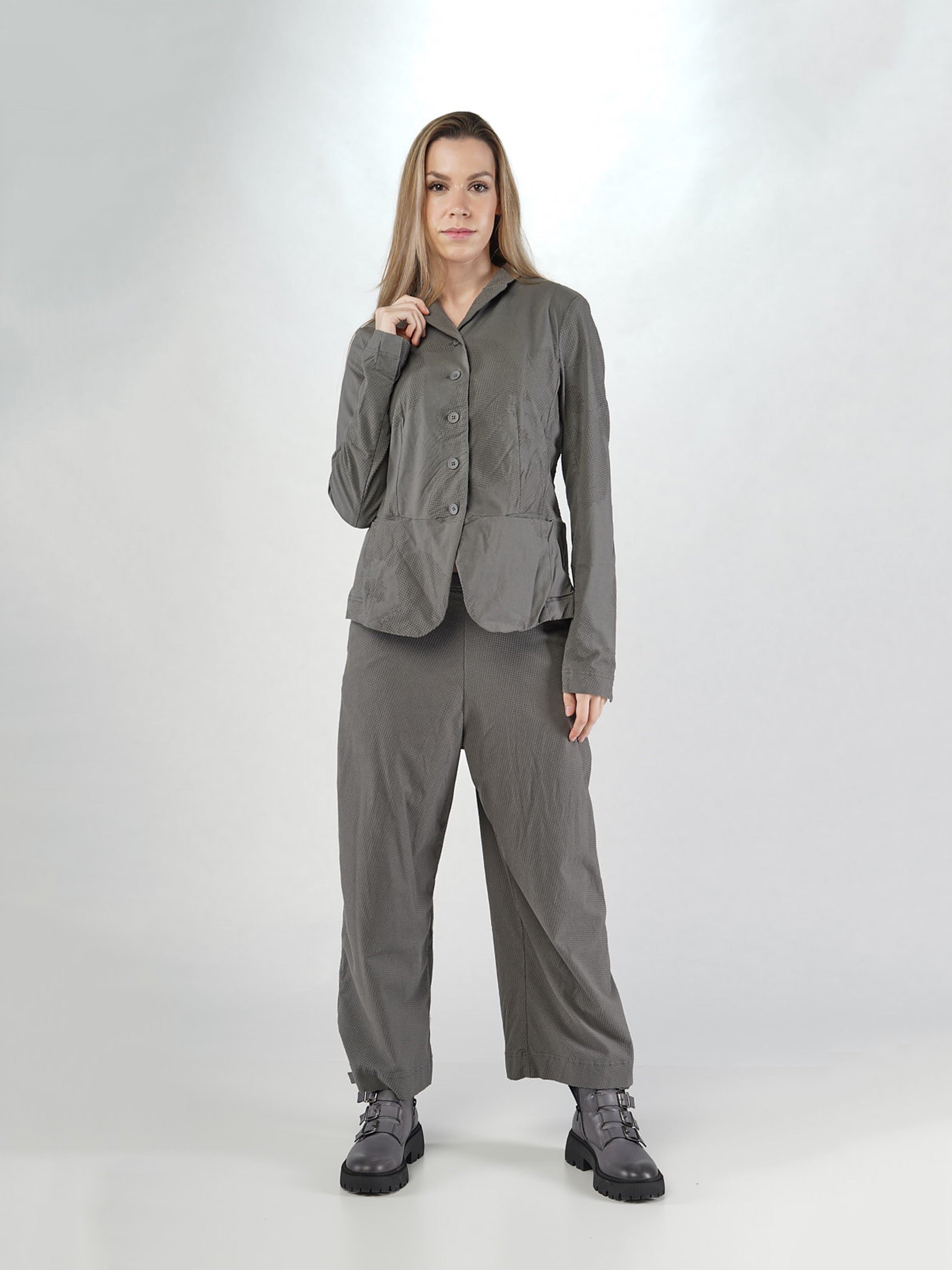 SIGNATURE JACKET VELVET FLOCK DARK GREY