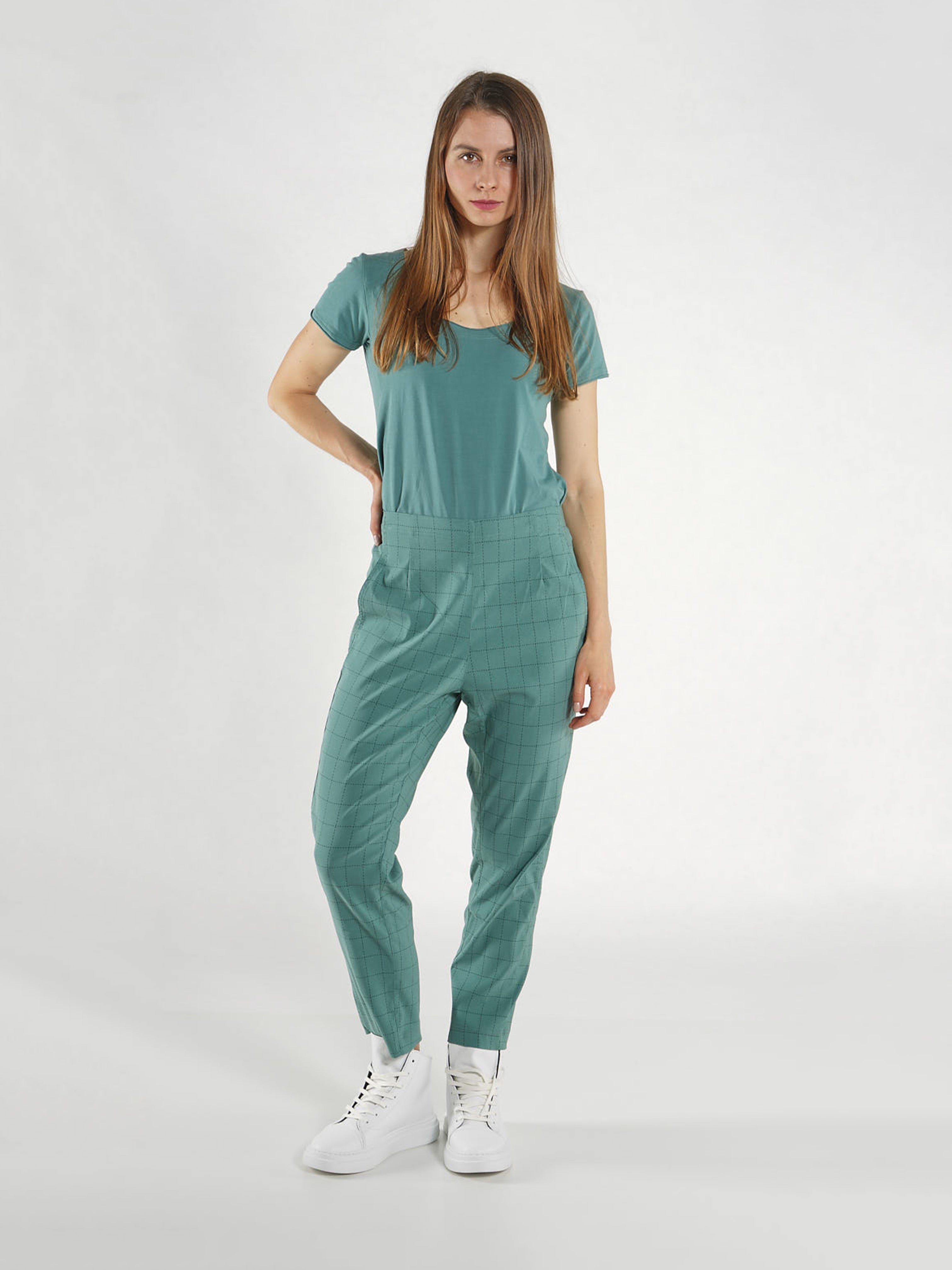 STRAIGHT PANT GRASS CHECK