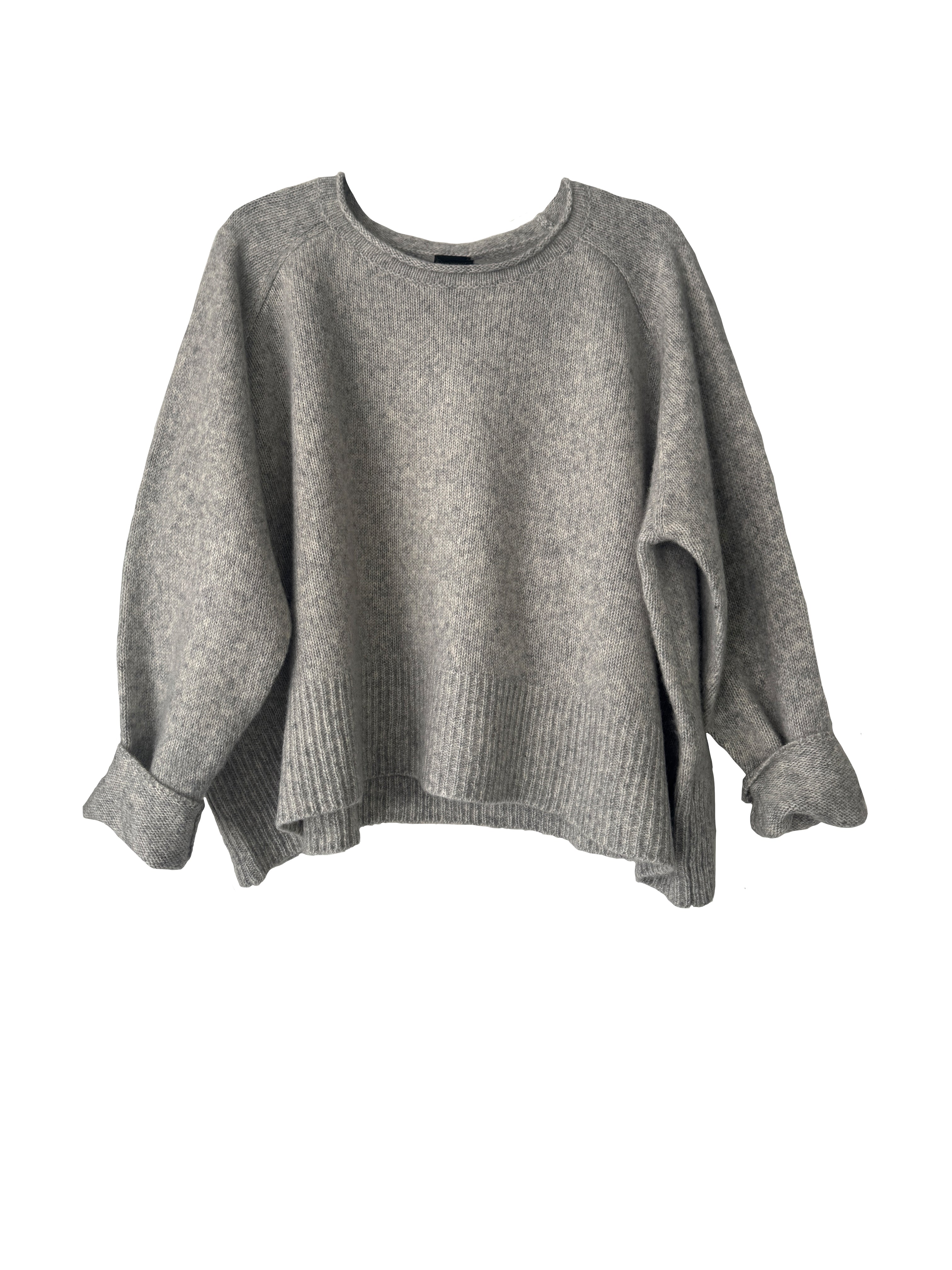 CROPPED KNIT LIGHT GREY