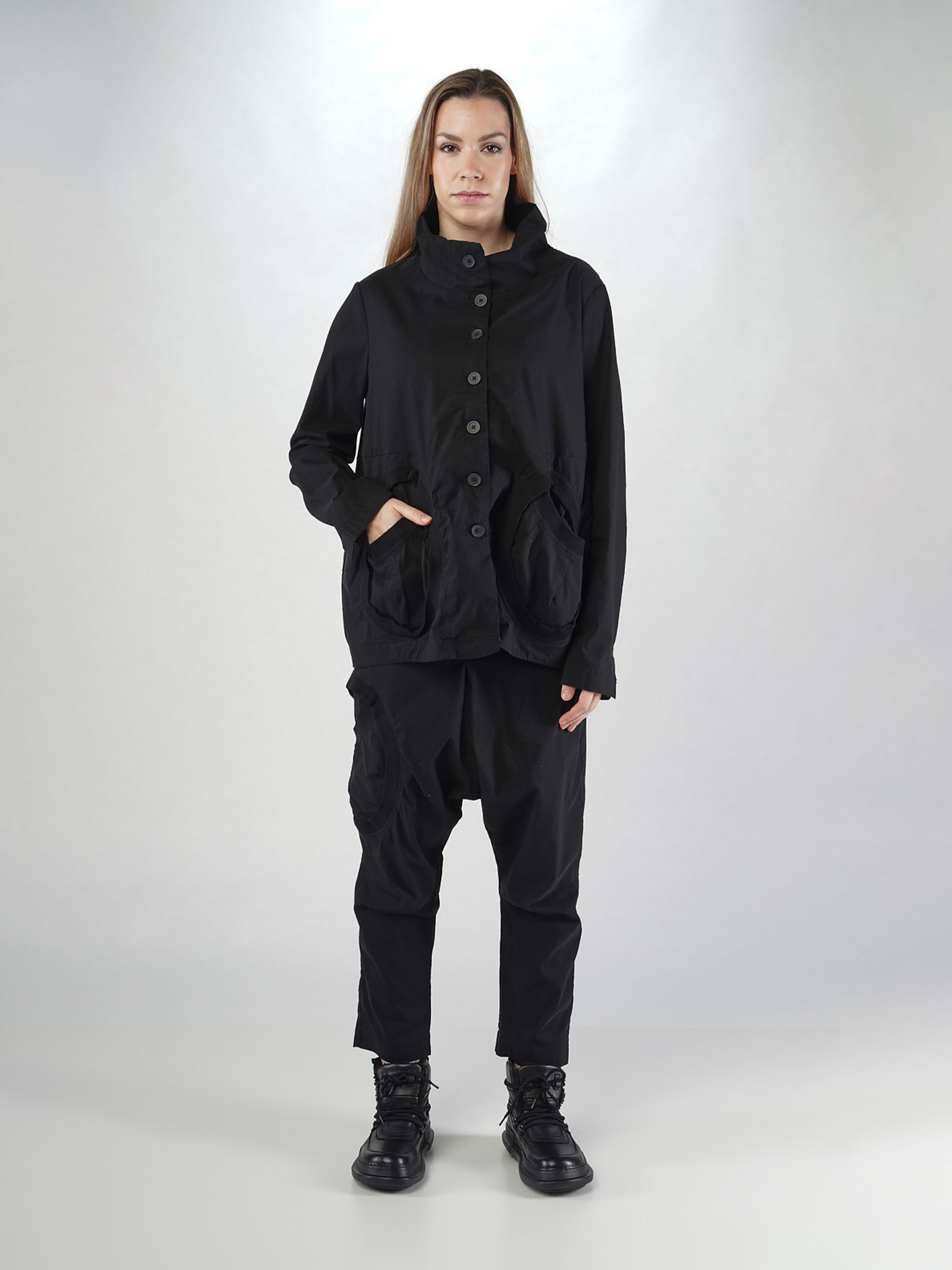 CIRCLE POCKET JACKET BLACK