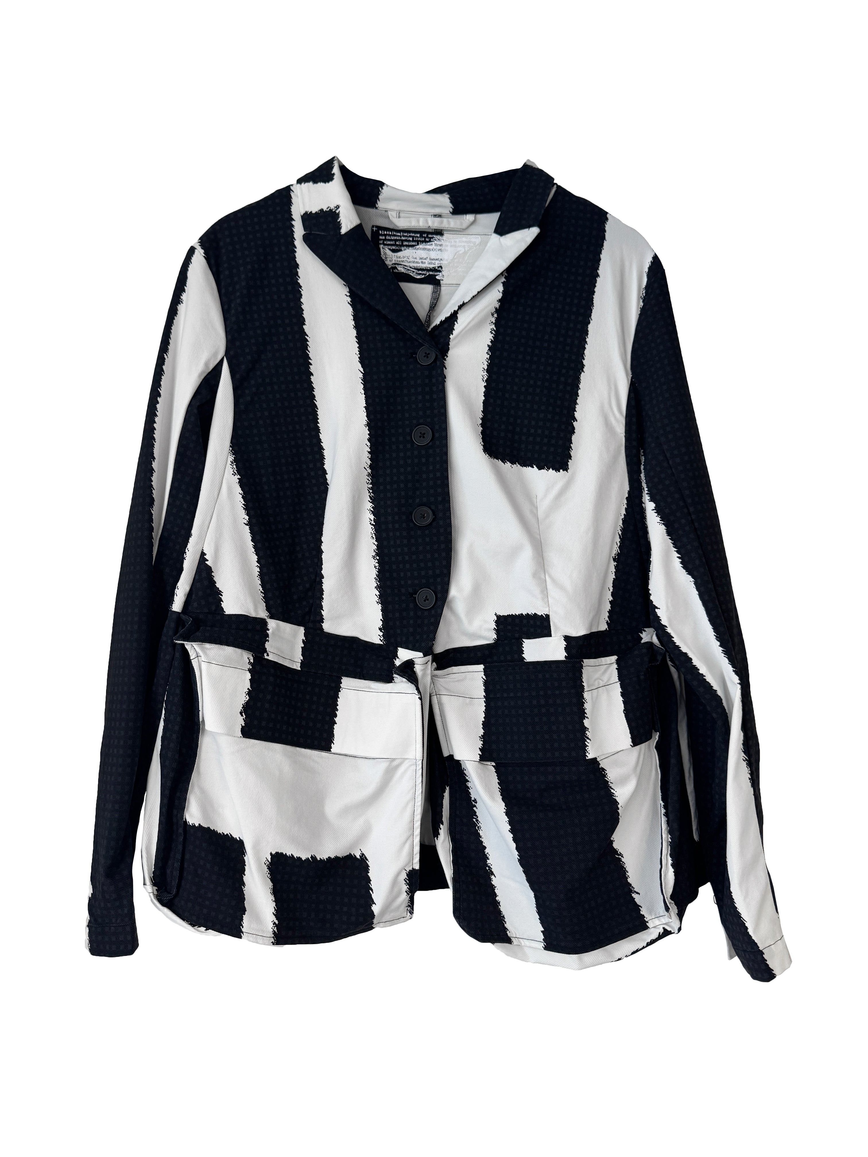 ABSTRACT STRIPE JACKET BLACK