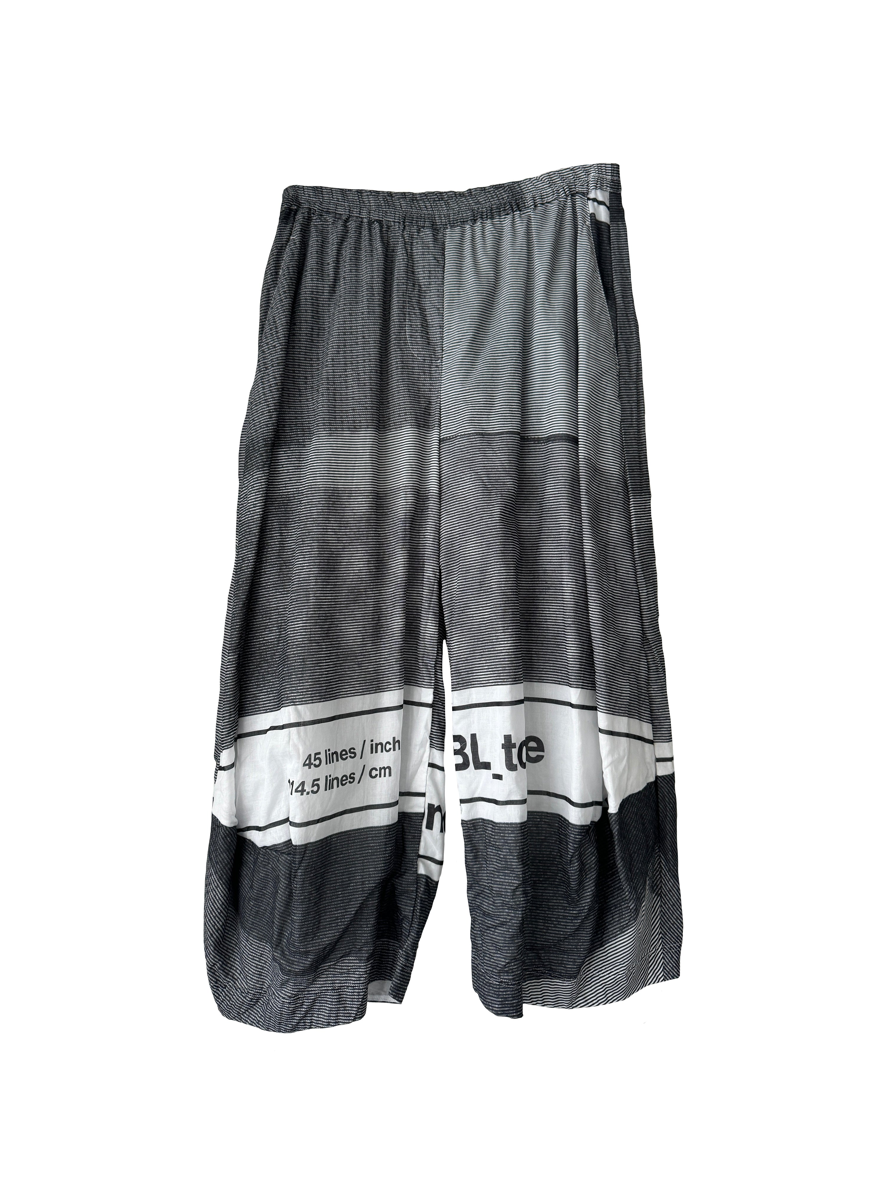 LIGHTWEIGHT TEXT PRINT PANT BLACK