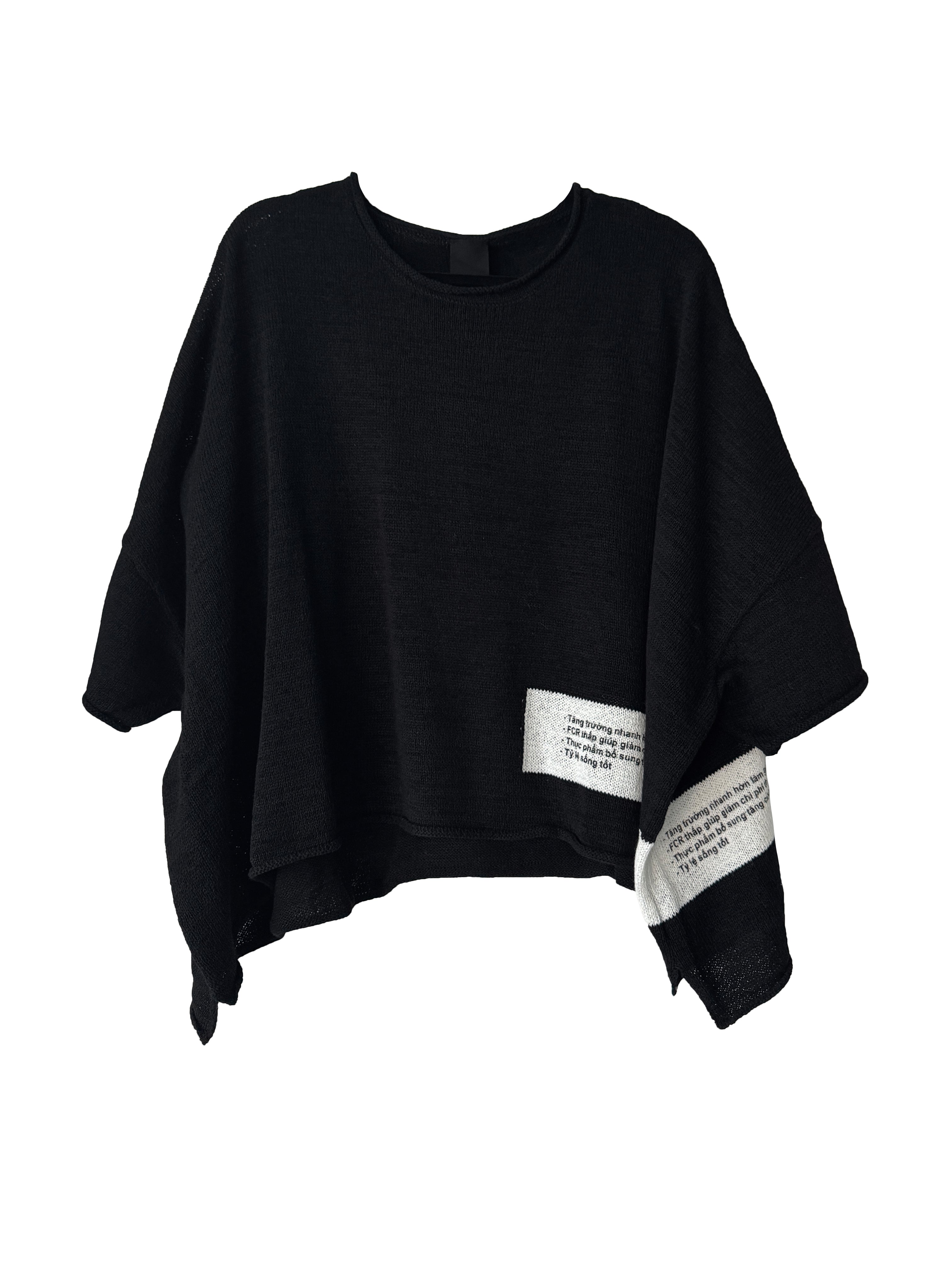 RELAXED KNIT BLACK PRINT
