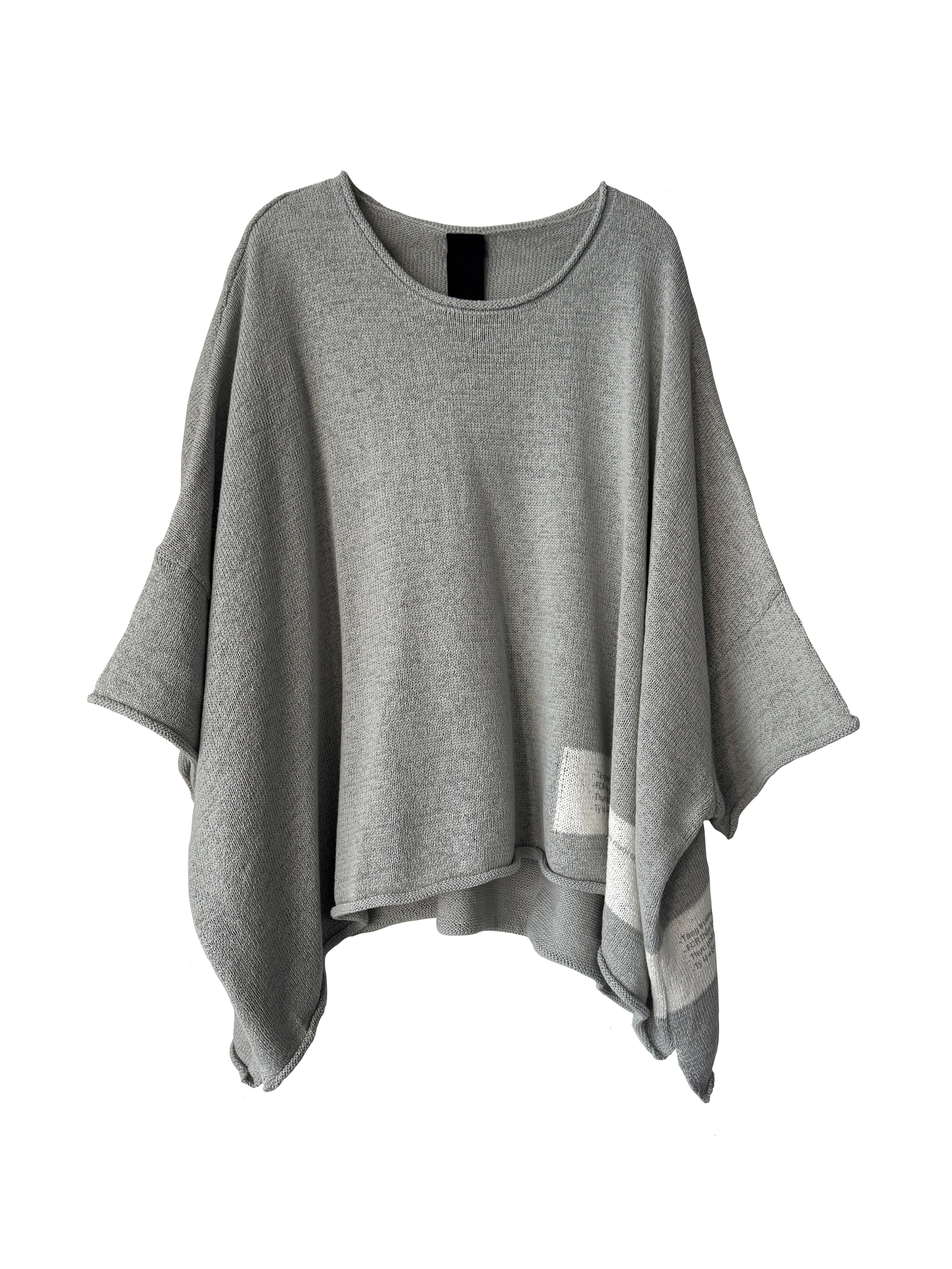 RELAXED KNIT GREY PRINT