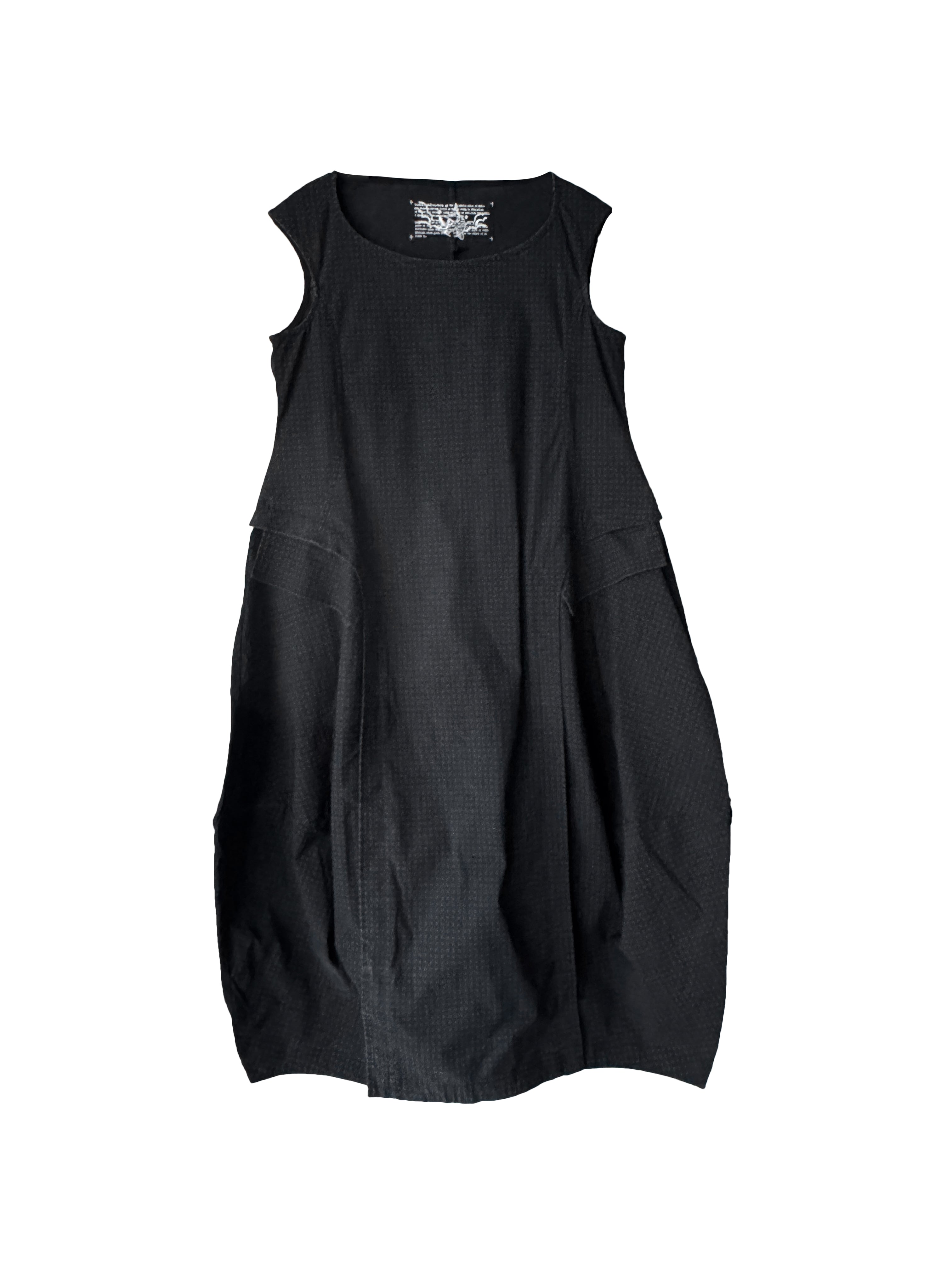 SLEEVELESS DRESS BLACK CHECK