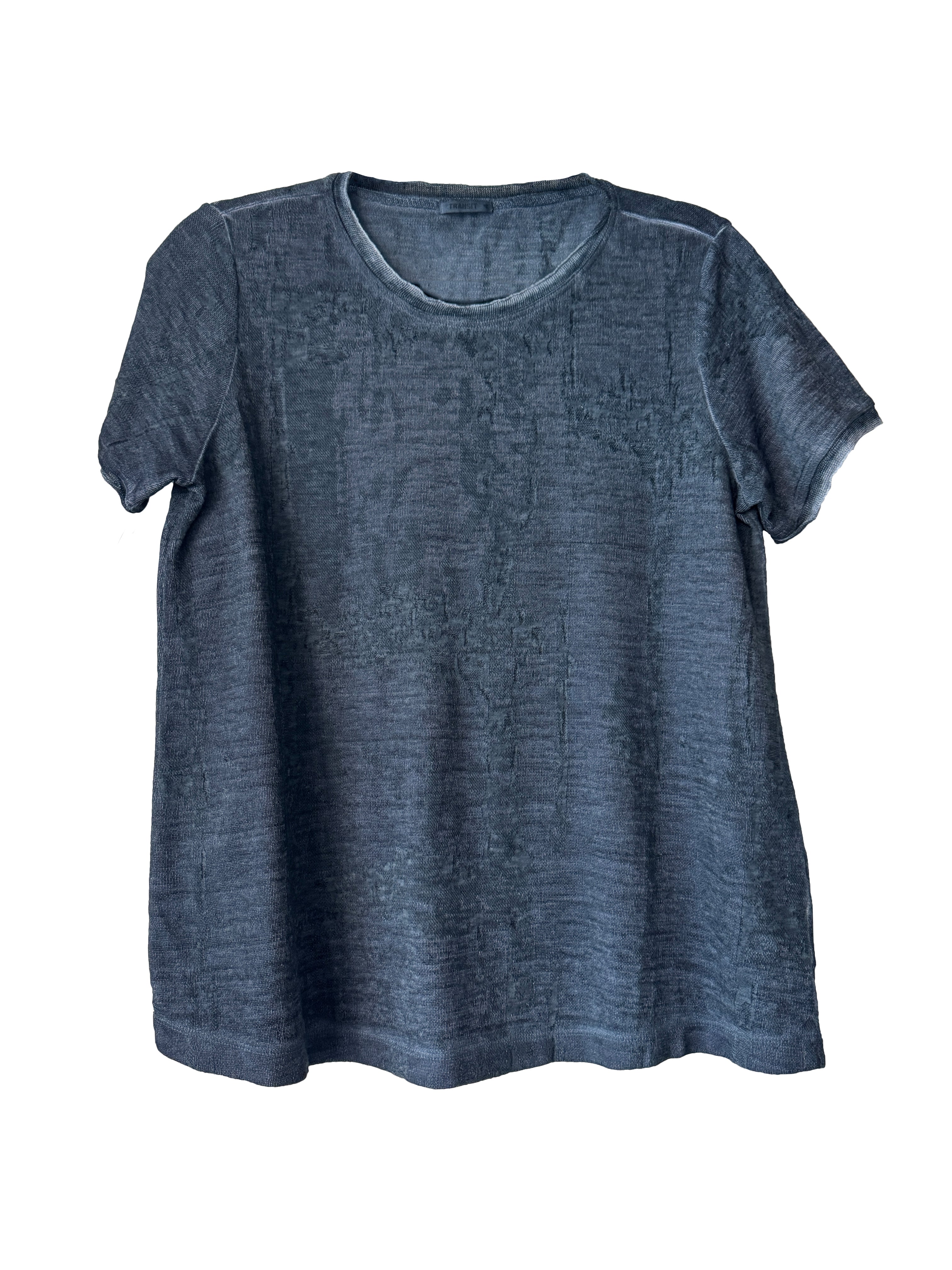 KNIT WASHED TEE BLUE