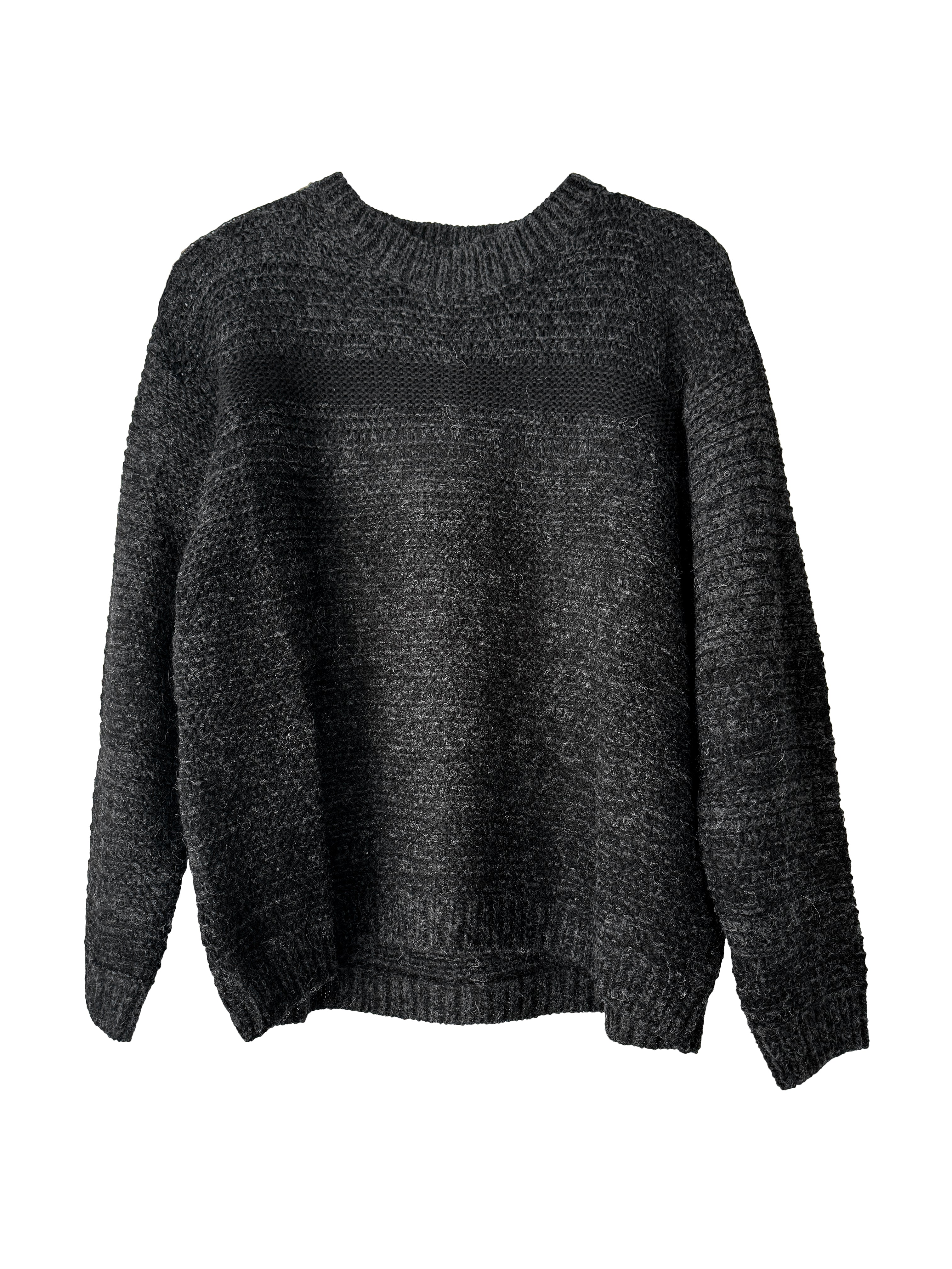 TWO TONE KNIT ANTHRACITE