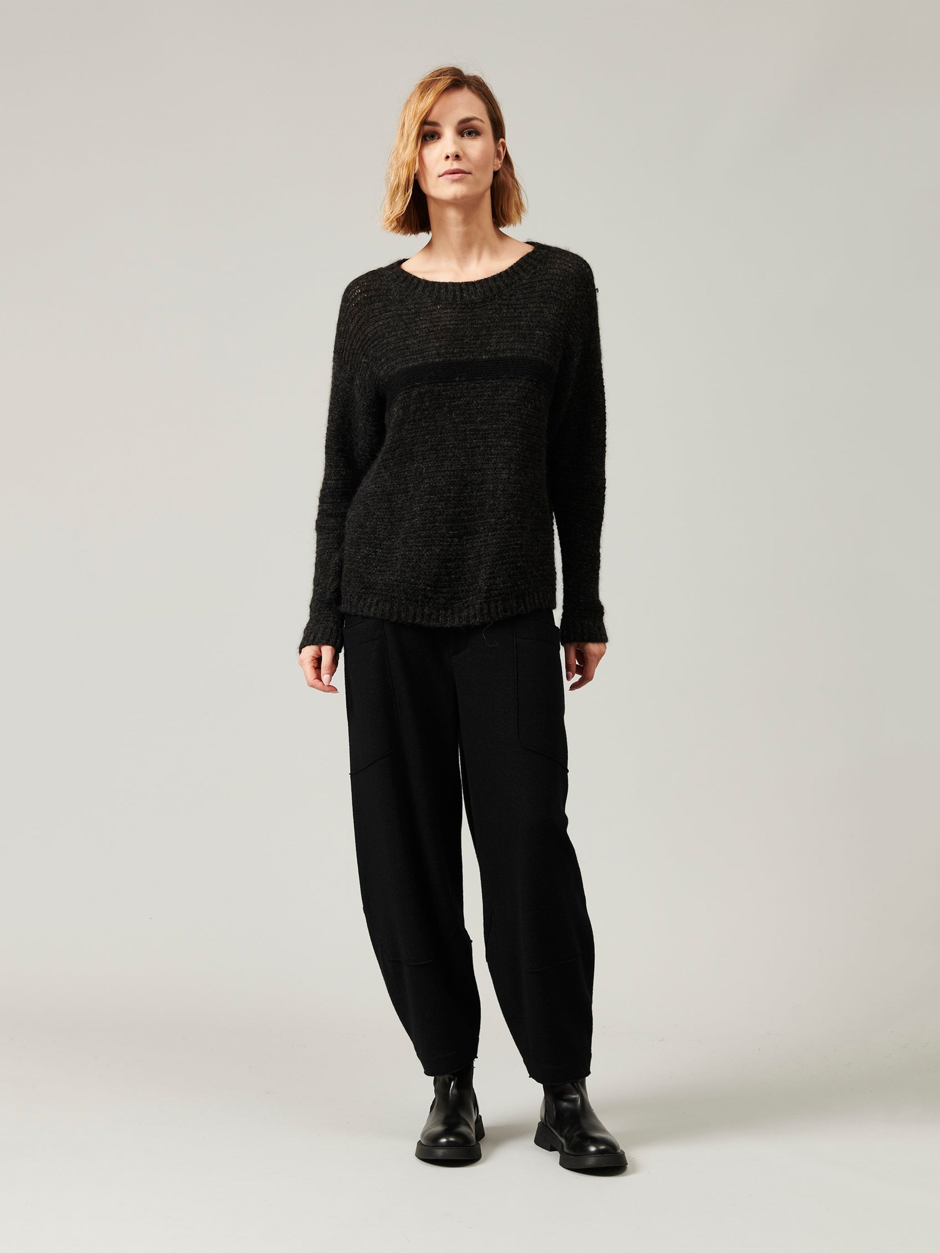 TWO TONE KNIT ANTHRACITE