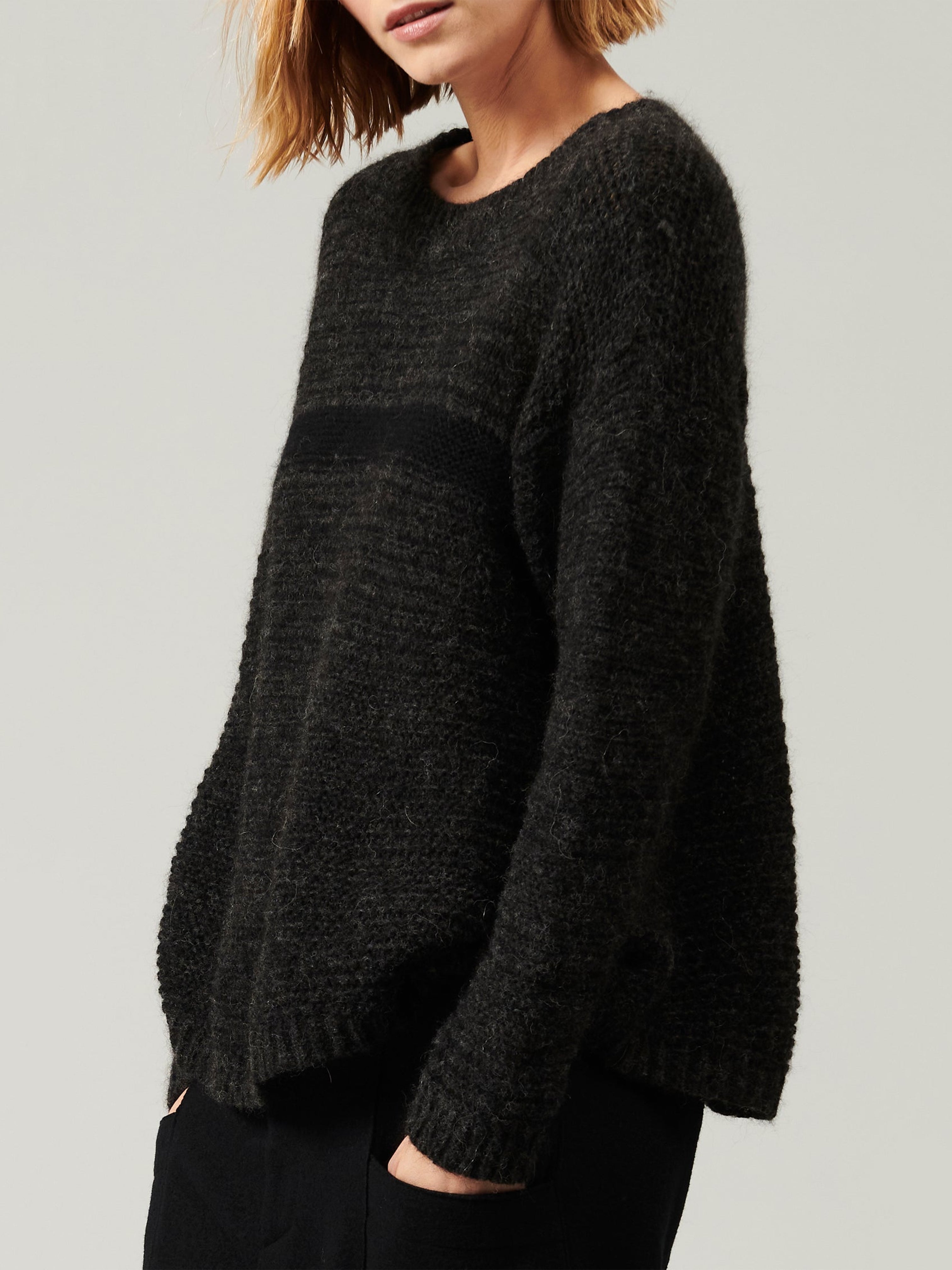 TWO TONE KNIT ANTHRACITE