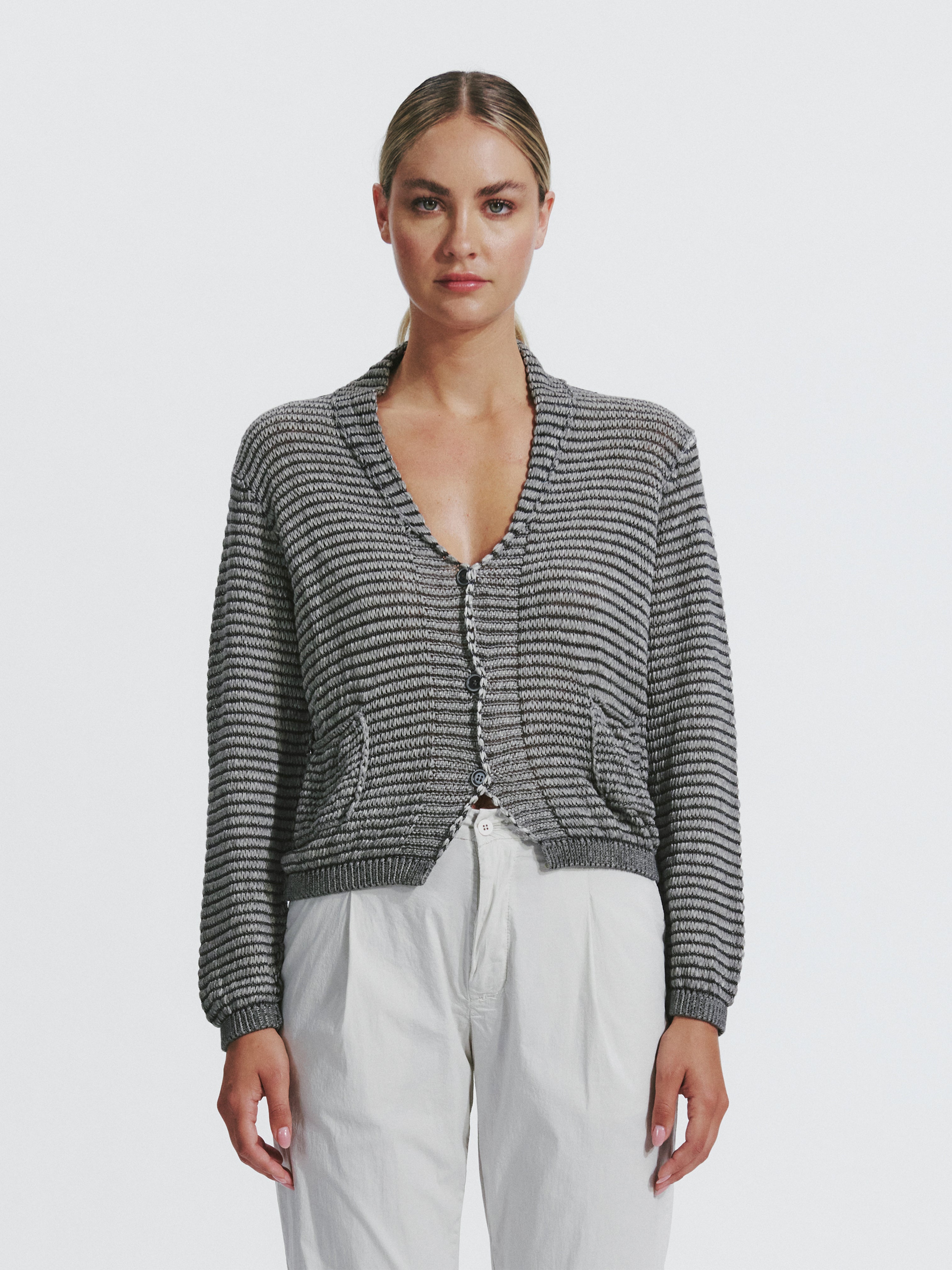 KNIT CARDIGAN GREY