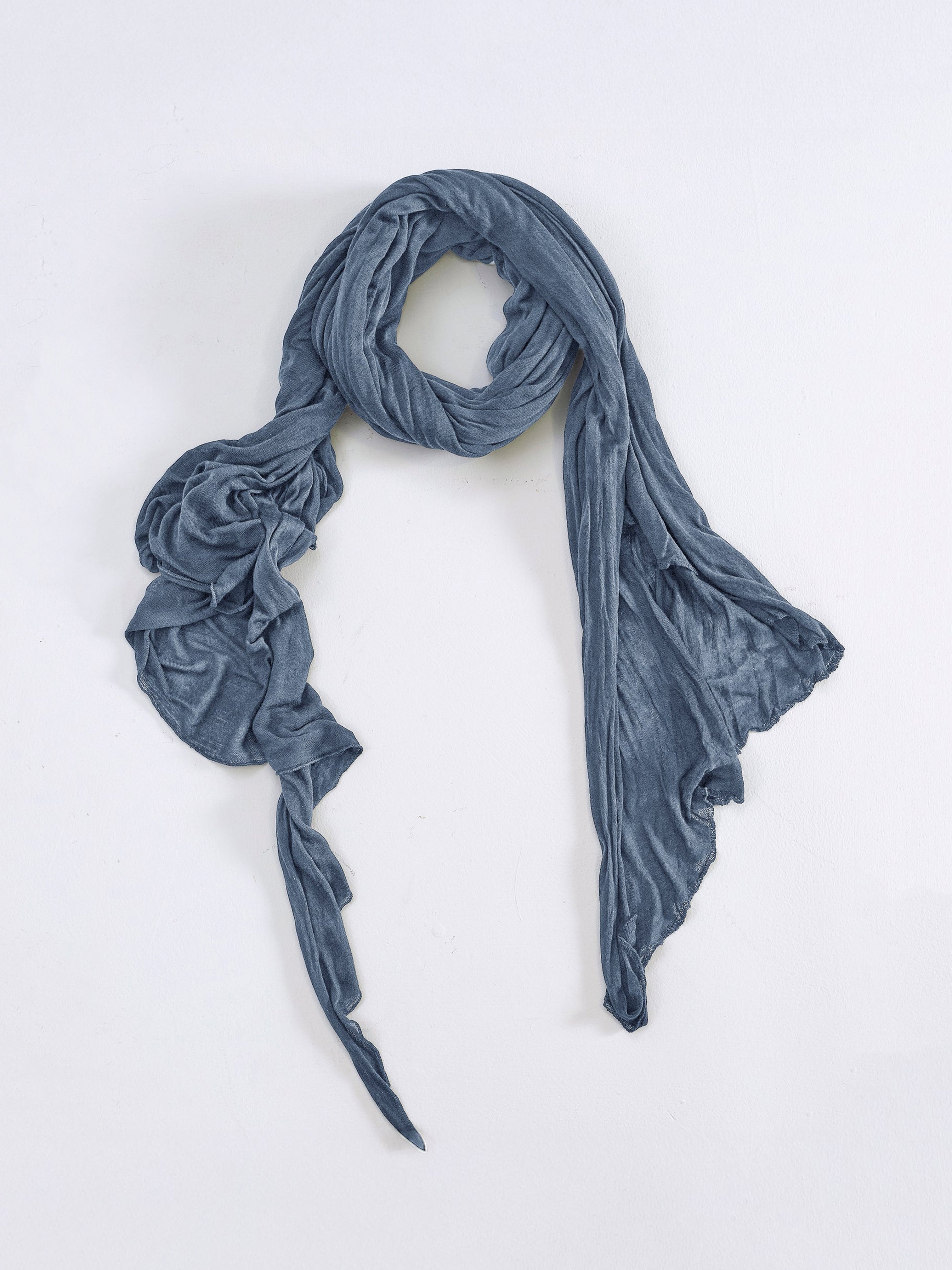 KNIT SCARF BLUE SLATE