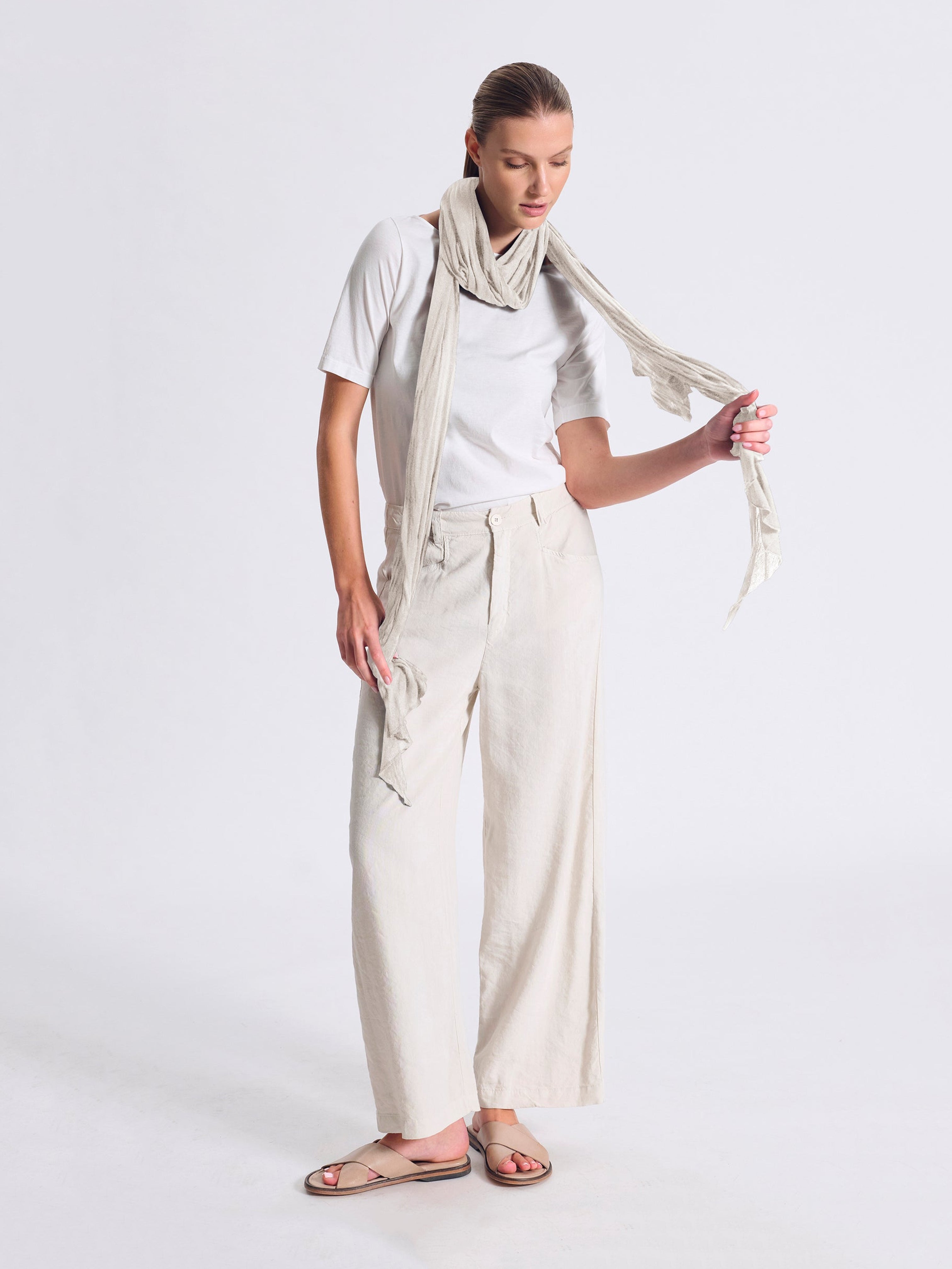 KNIT SCARF CHALK