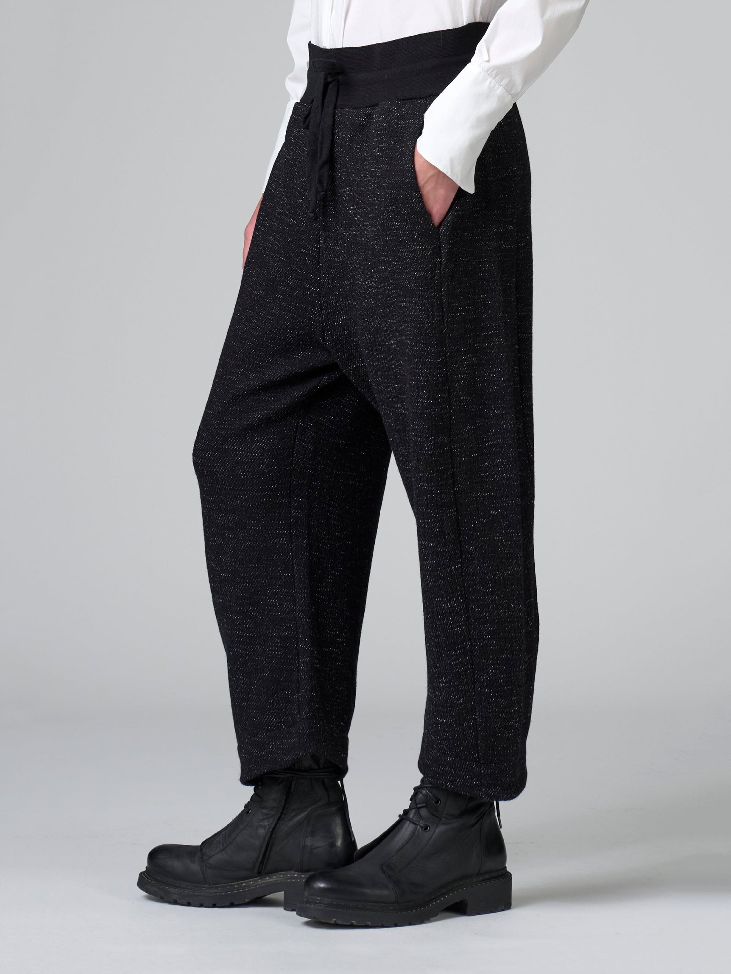 FLECK WOOL PANT BLACK