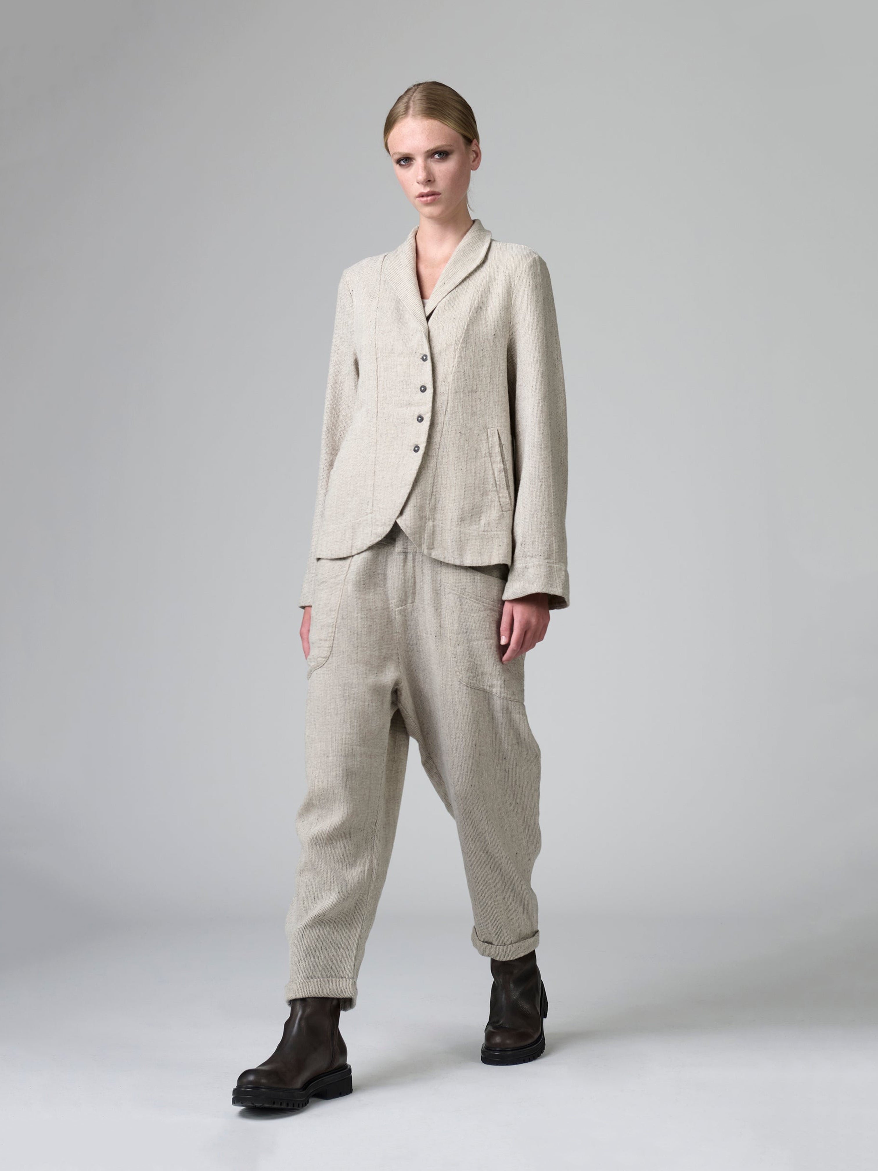 TEXTURAL JACKET CHALK