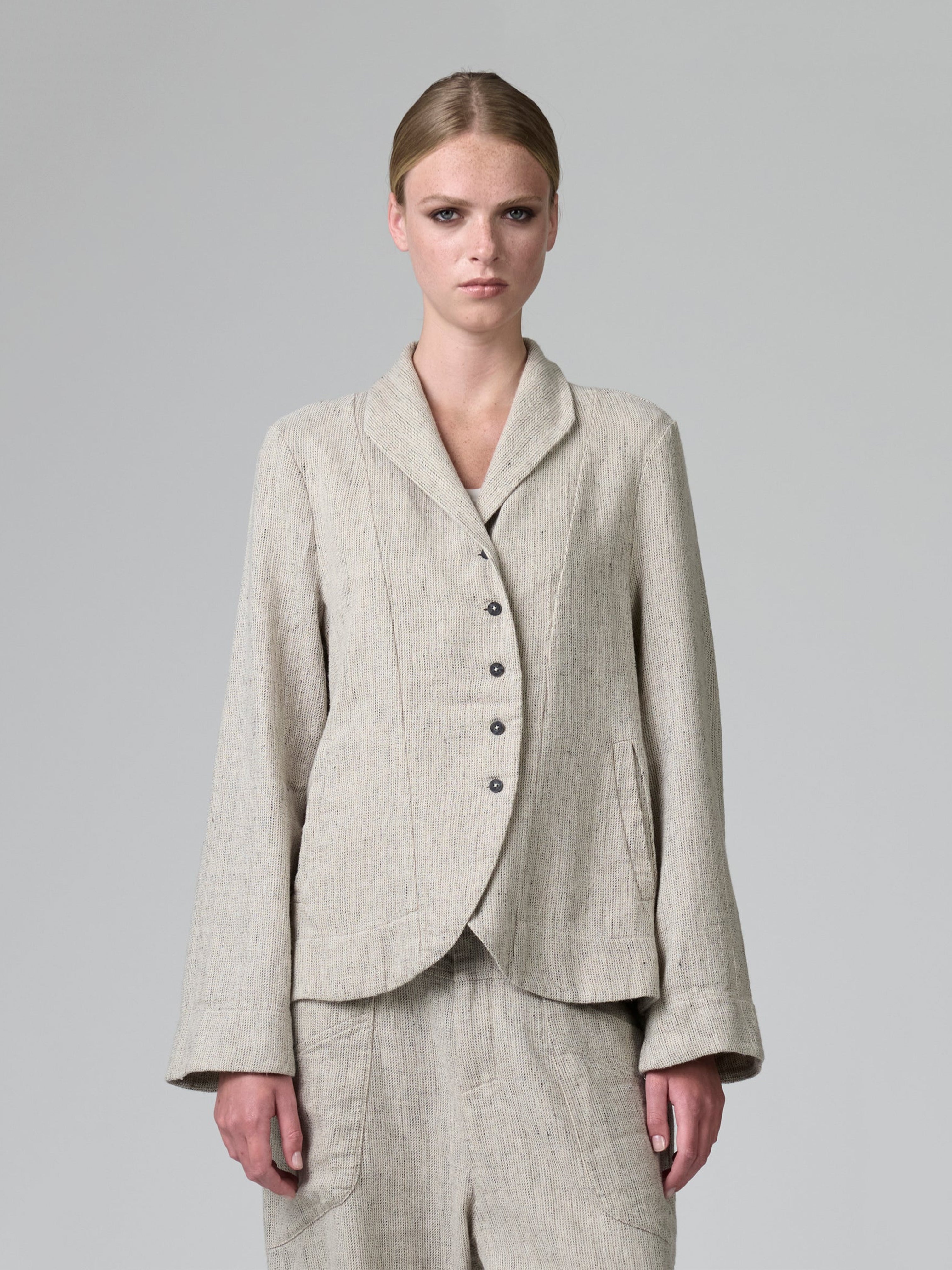 TEXTURAL JACKET CHALK