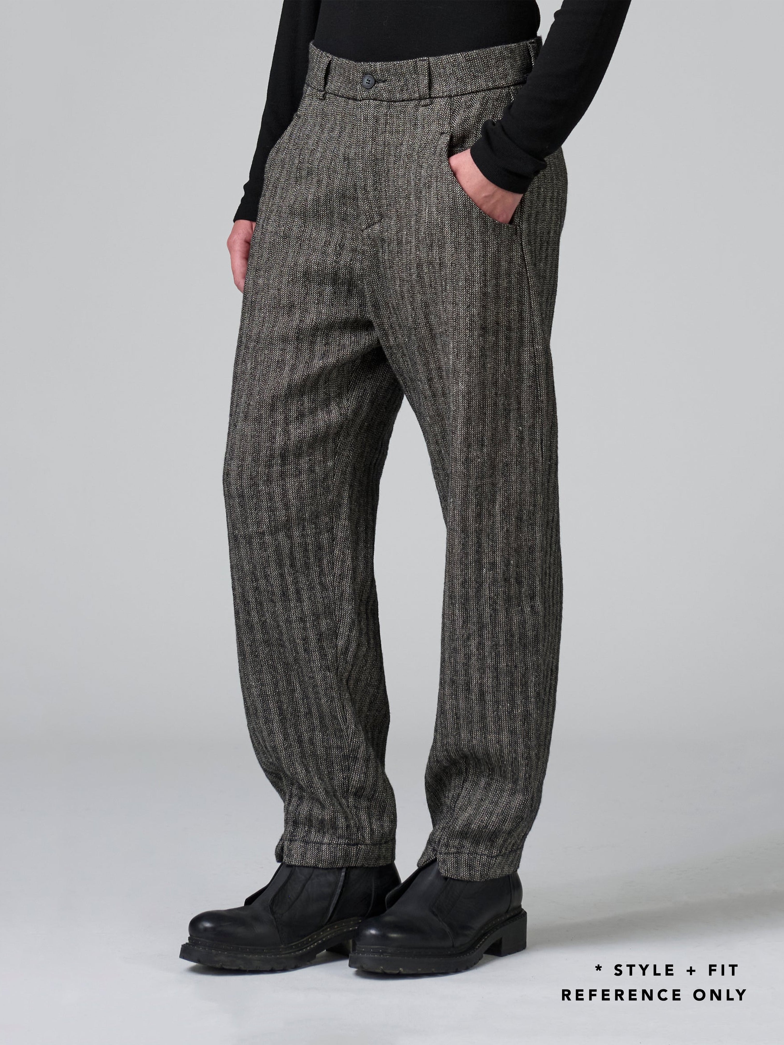 TEXTURAL SIGNATURE PANT CHALK