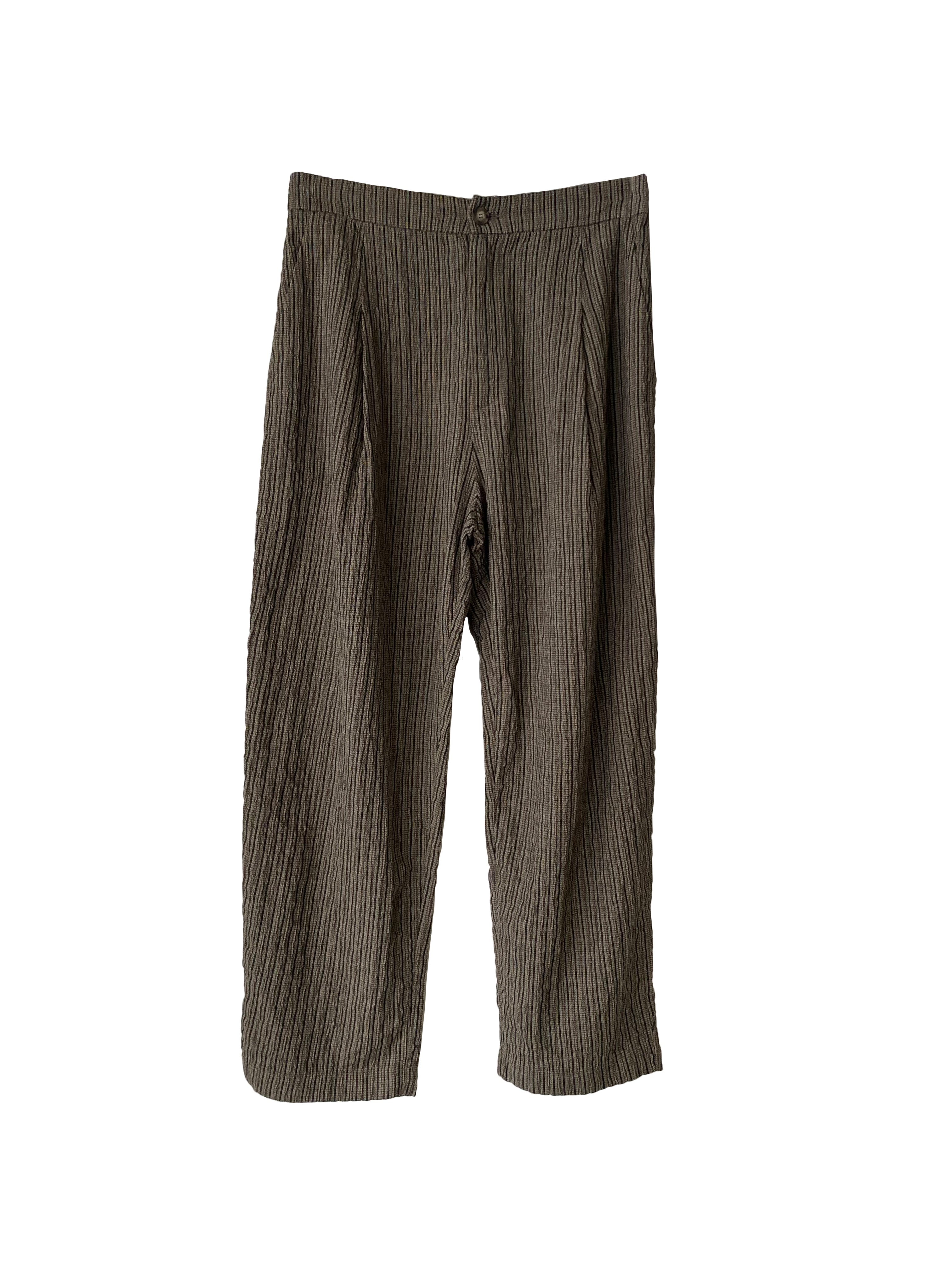 TEXTURED PANT TAUPE