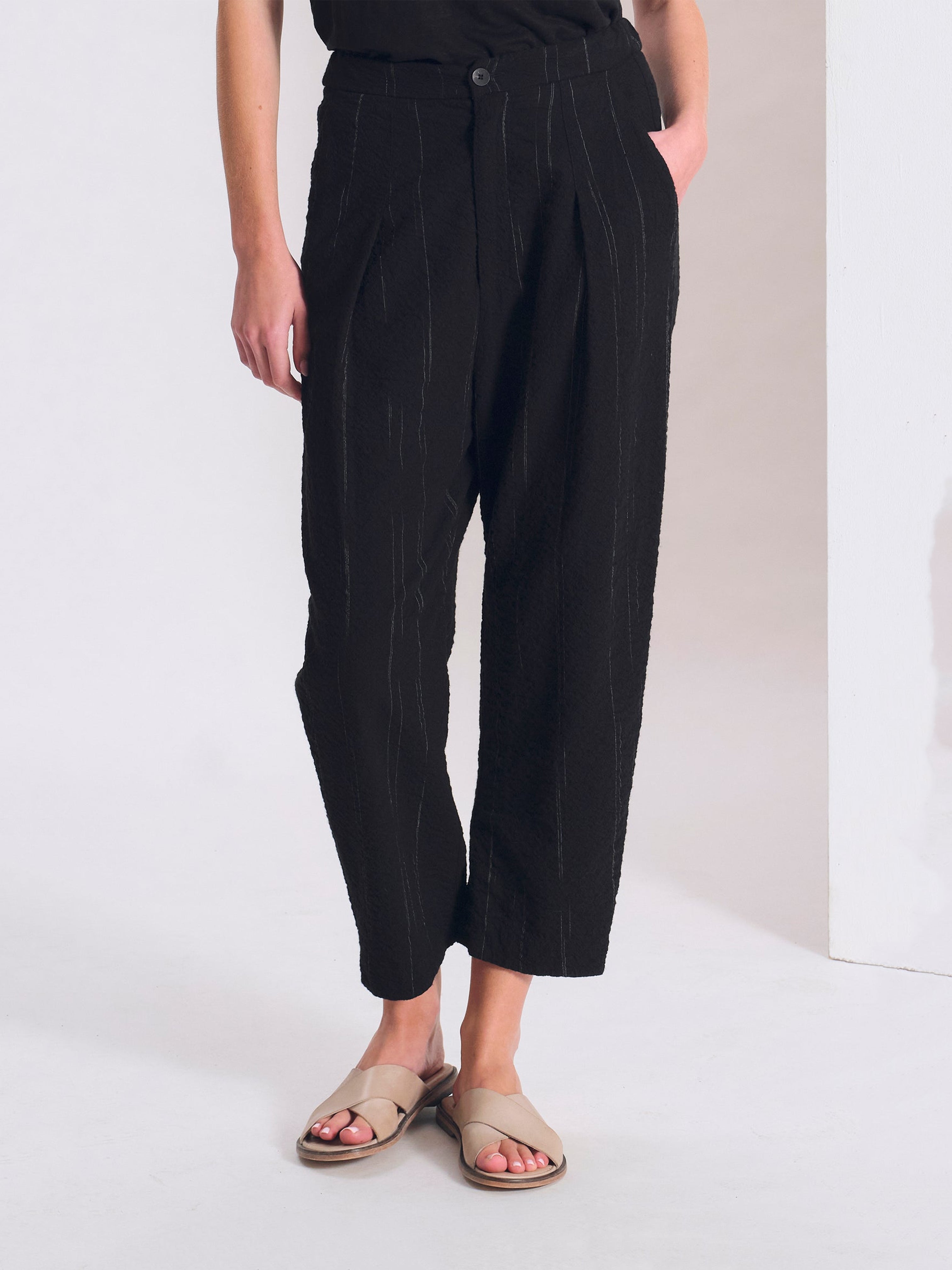 PANT PENCIL STRIPE BLACK