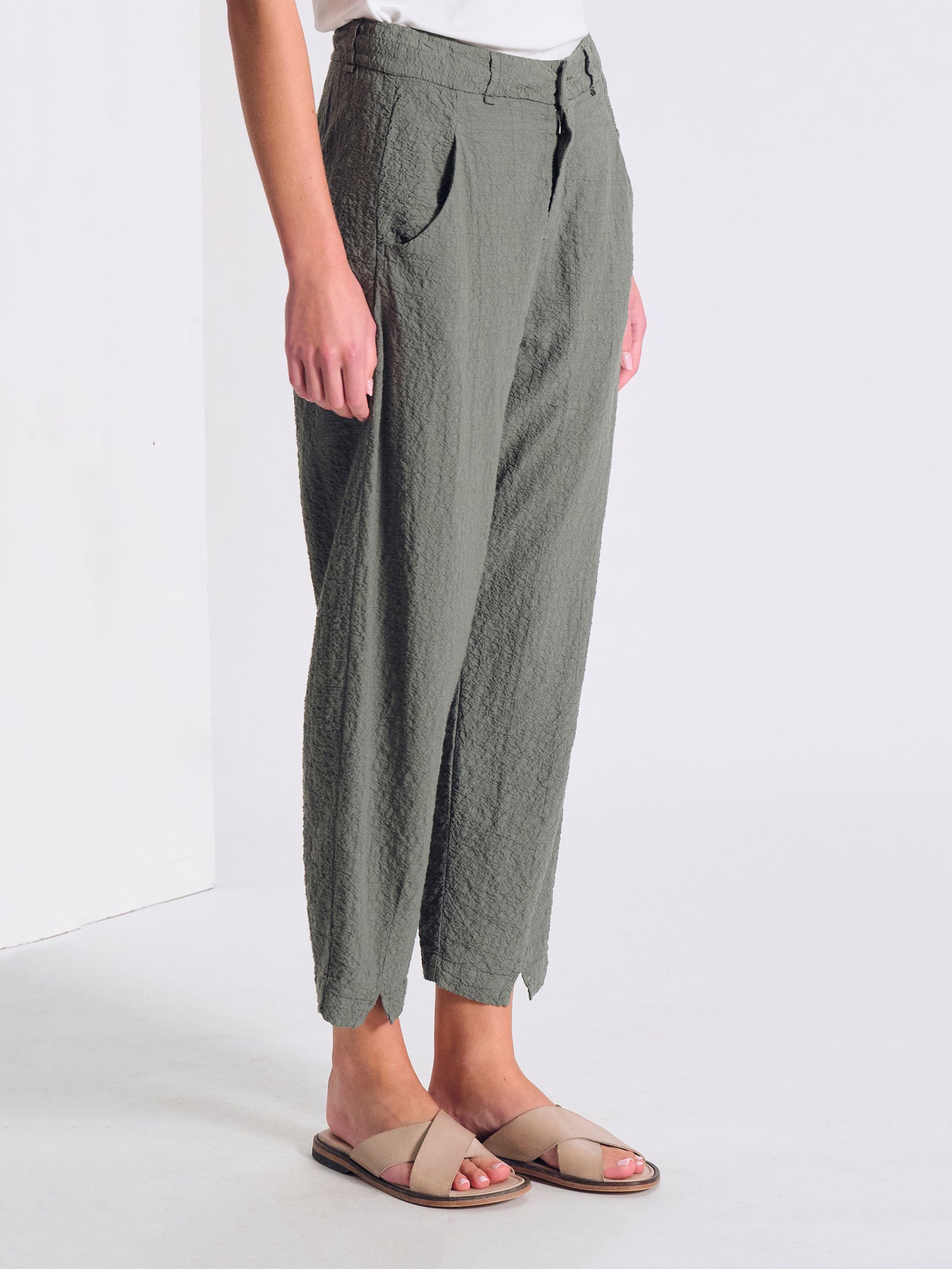 SIGNATURE PANT PENCIL STRIPE GREEN