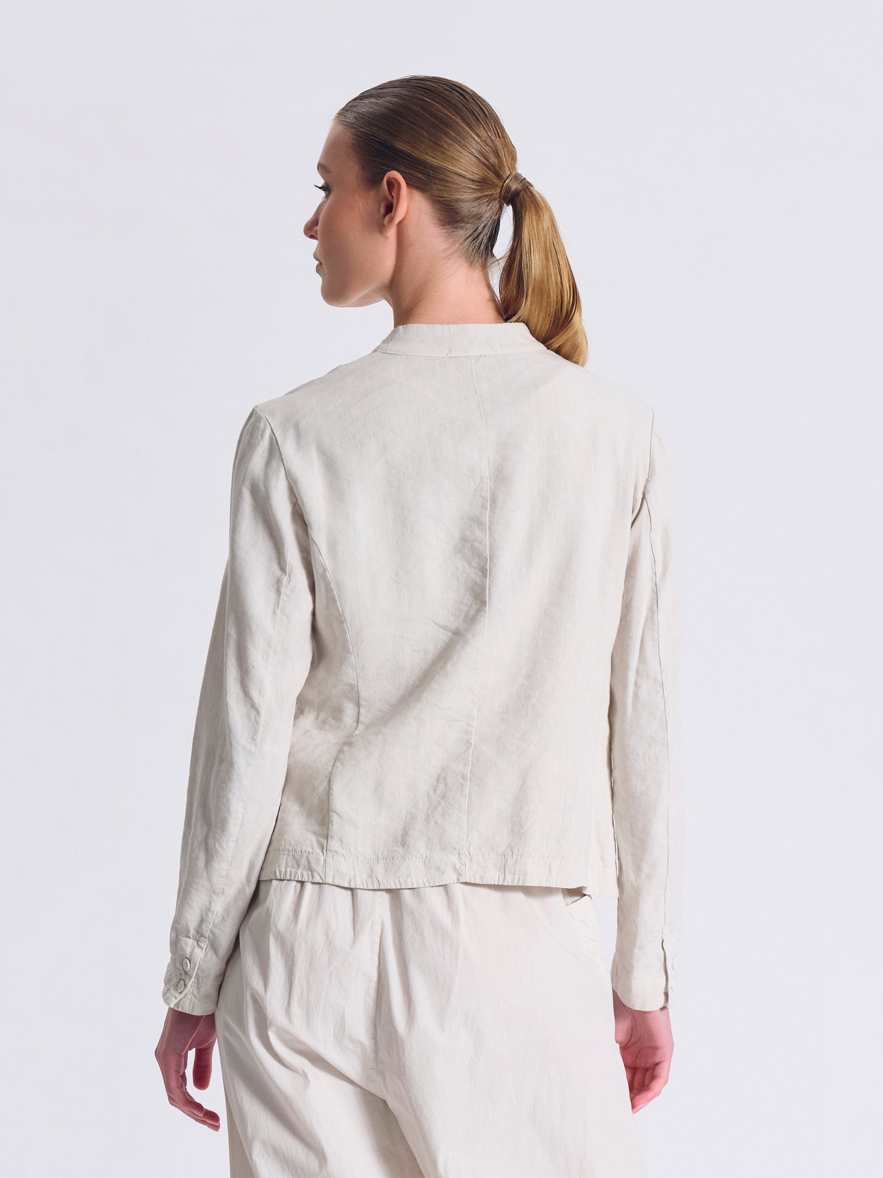 LINEN BLEND JACKET CHALK