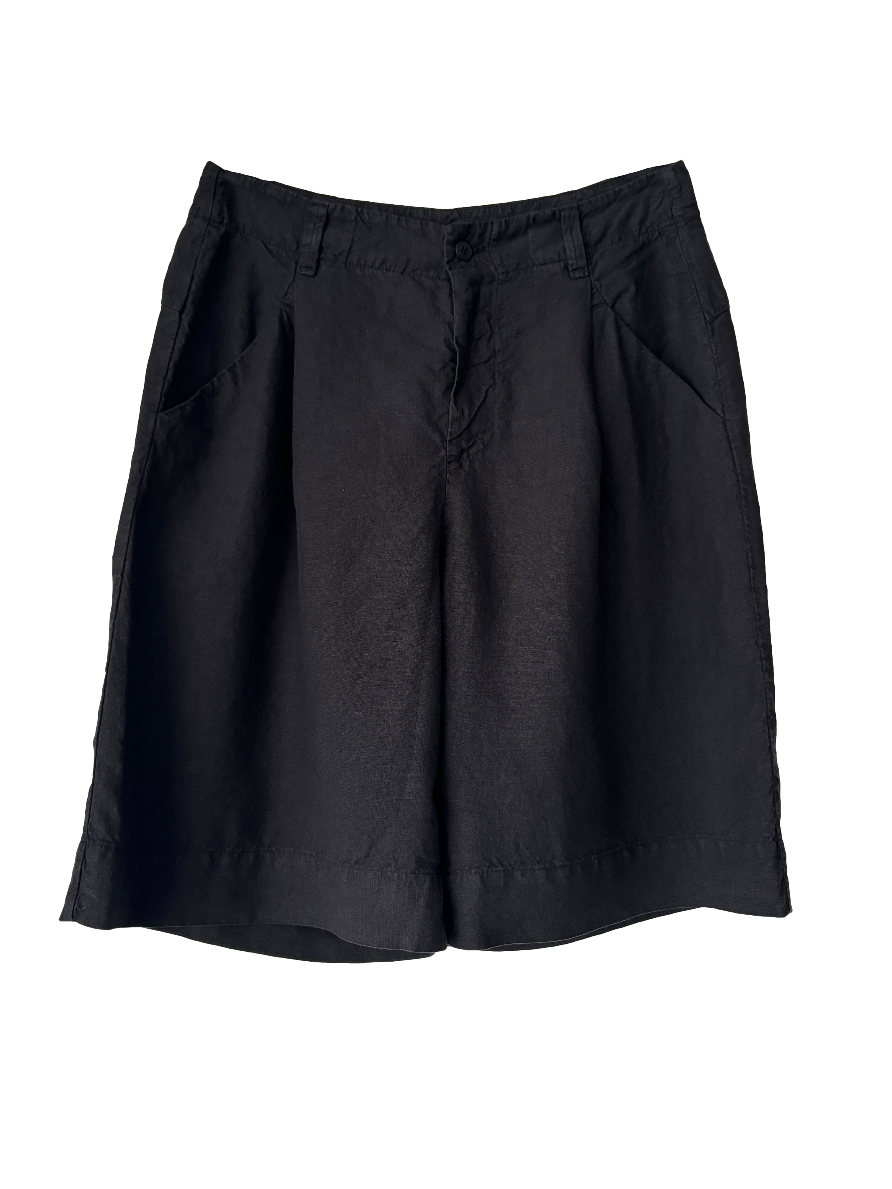 CLASSIC LINEN SHORT BLACK