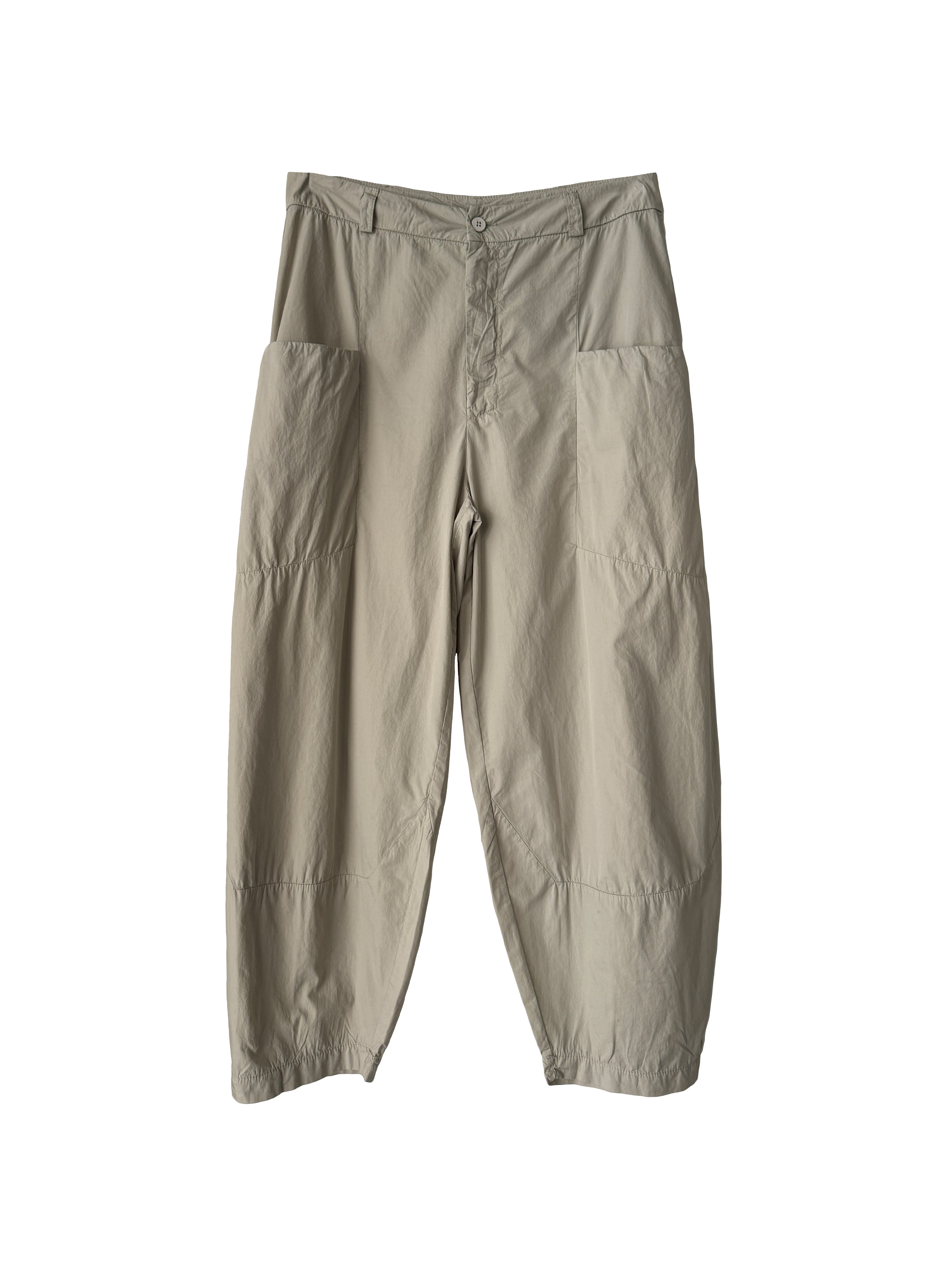 COTTON PANEL PANT PEARL GREY